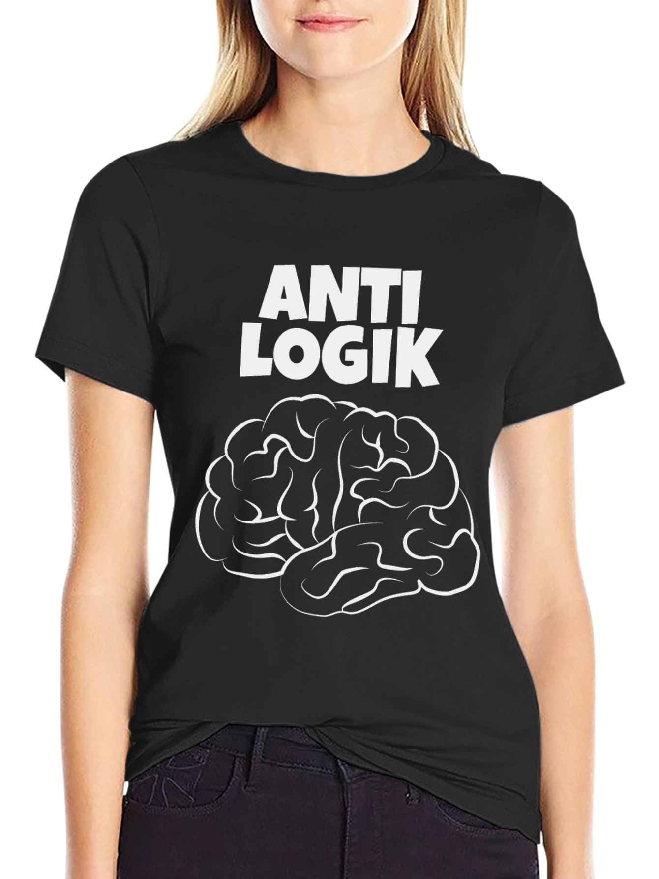 Anti Logik Brain Graphic Black T-Shirt