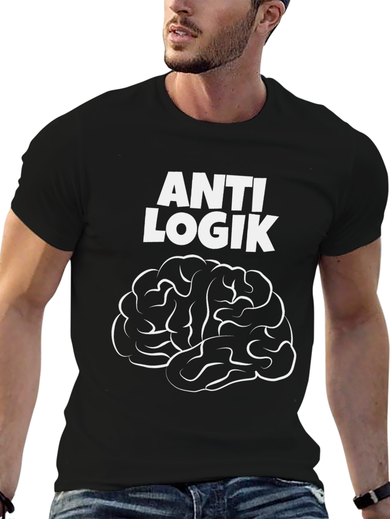 Anti Logik Brain Graphic Black T-Shirt