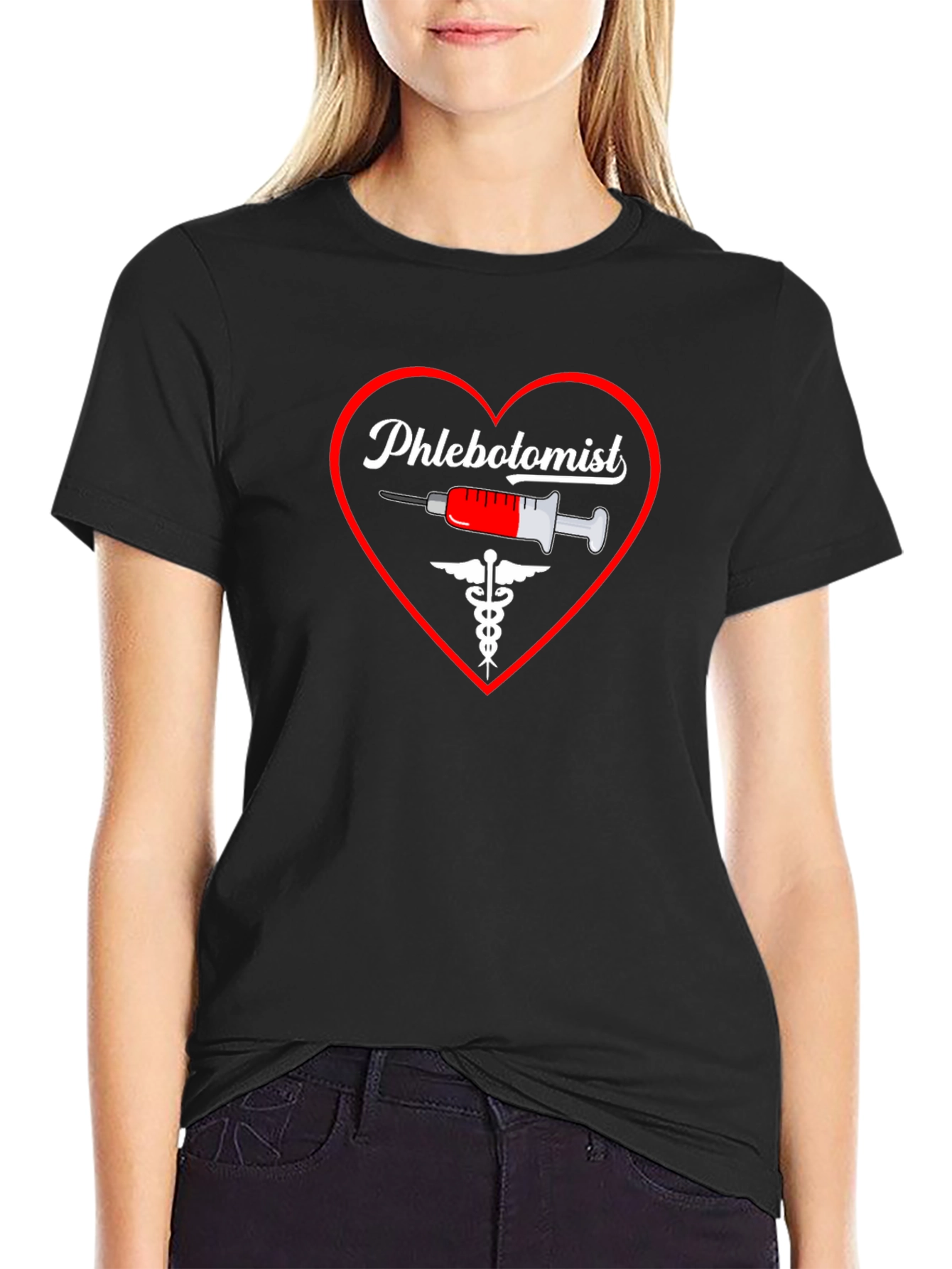 Phlebotomist Heart Graphic T-Shirt