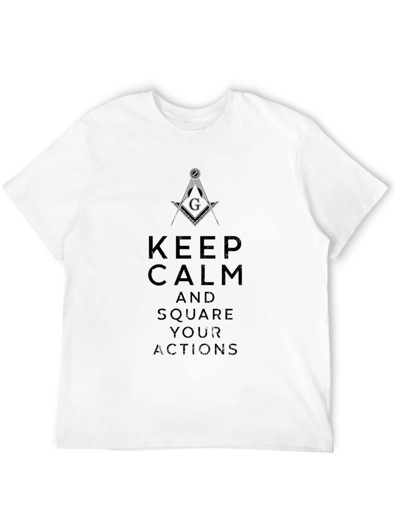 Masonic Keep Calm Black T-Shirt