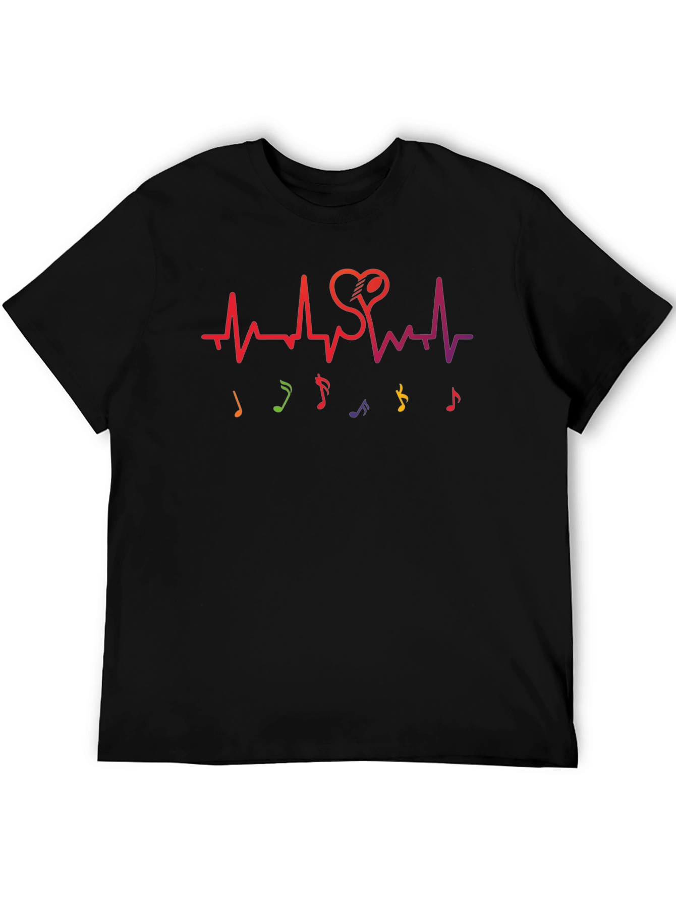 Music Lovers Heartbeat Graphic Tee