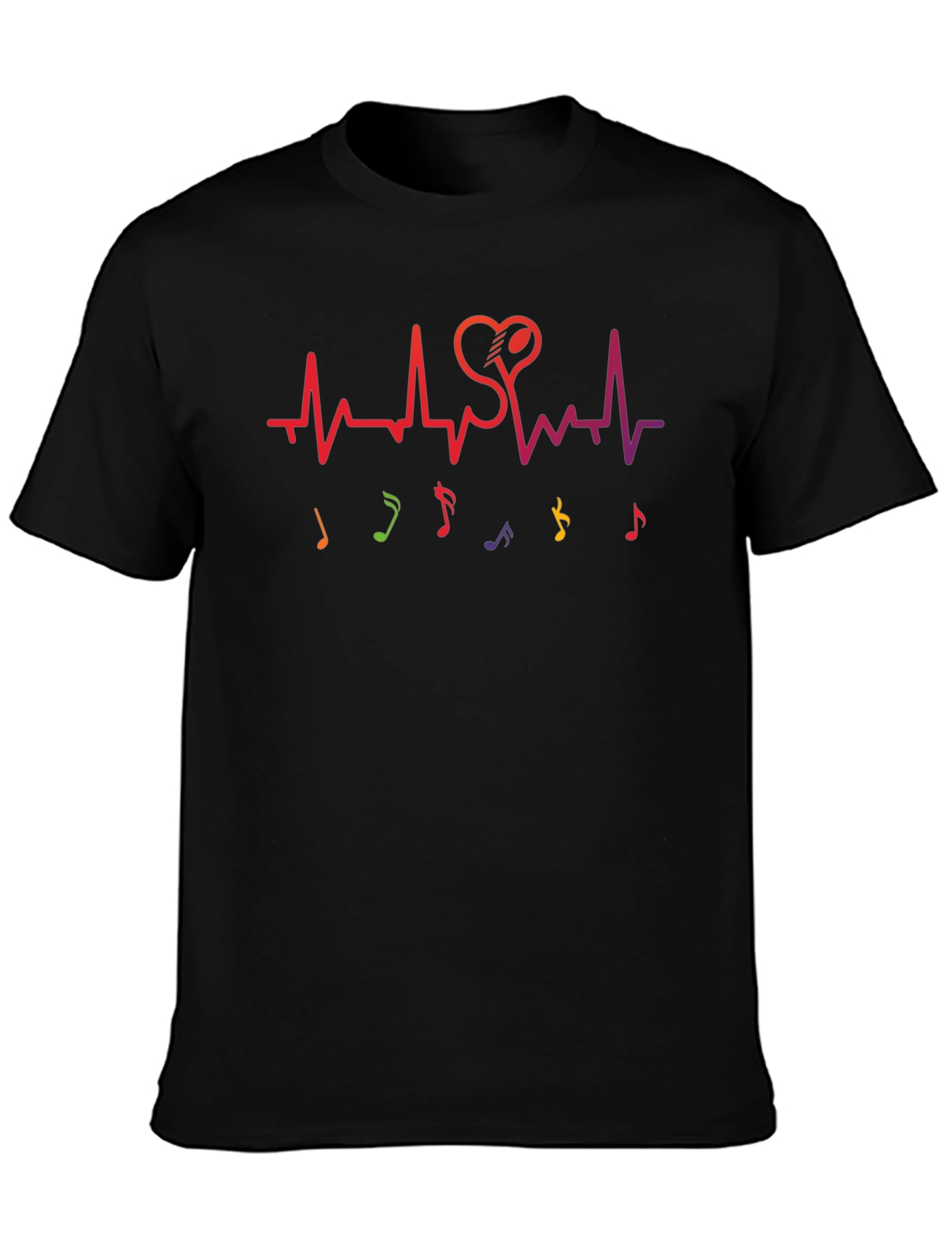 Music Lovers Heartbeat Graphic Tee