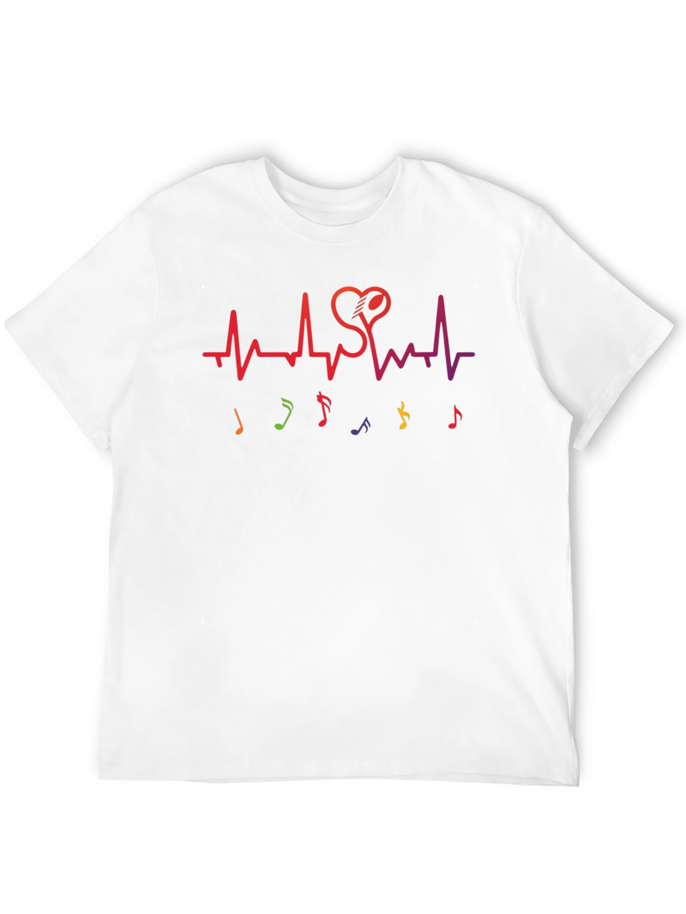 Music Lovers Heartbeat Graphic Tee