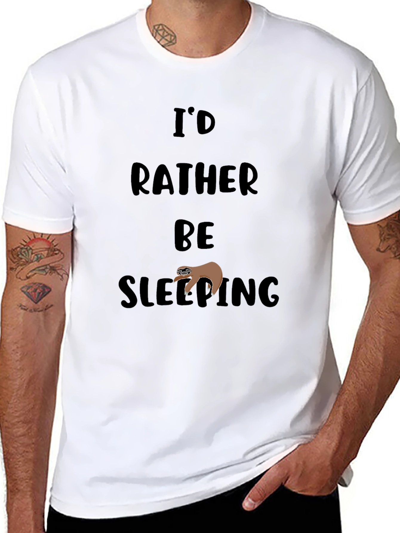 Id Rather Be Sleeping Sloth Graphic Tee