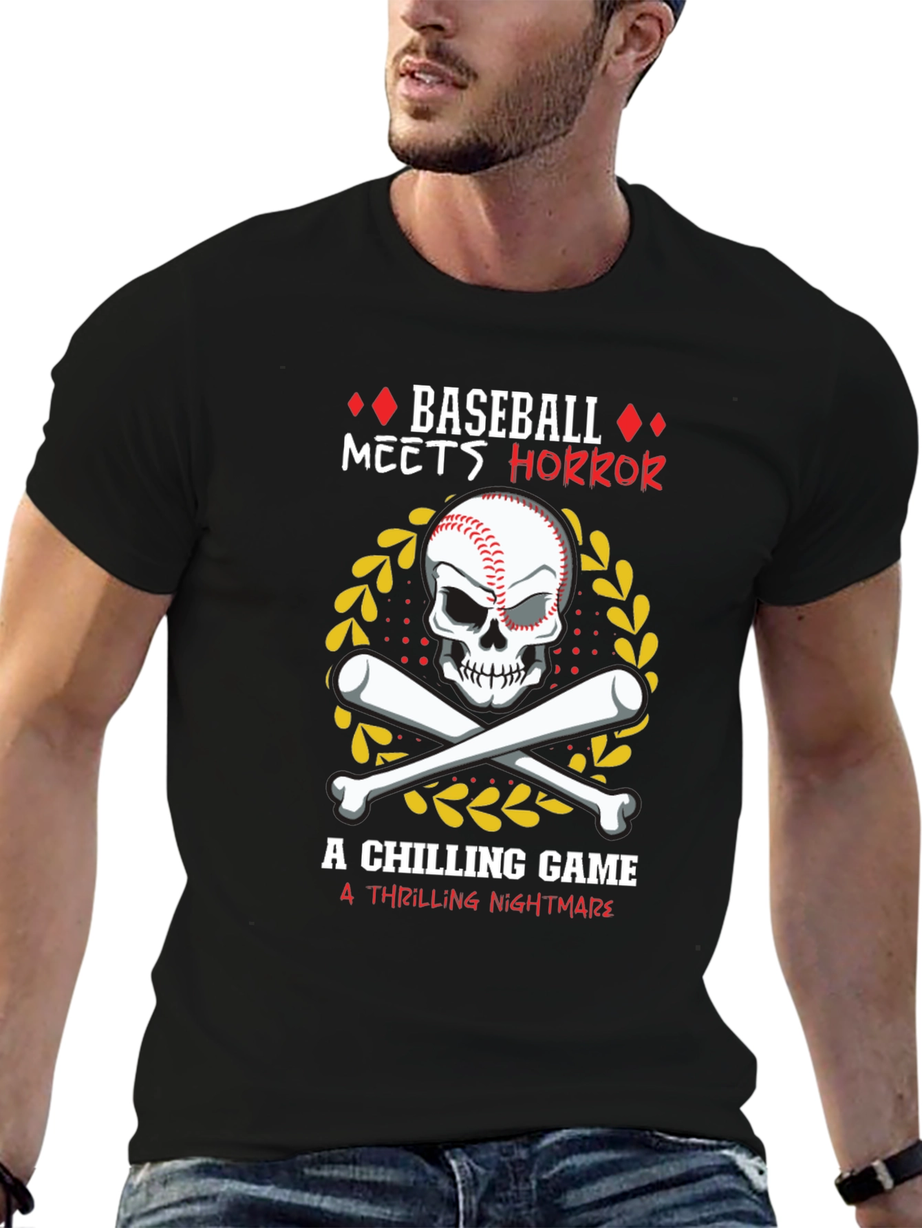 Baseball Horror Graphic Tee