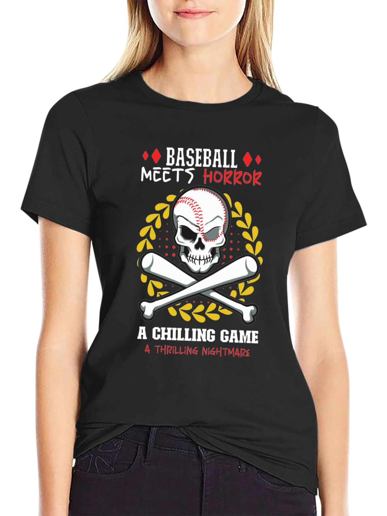 Baseball Horror Graphic Tee