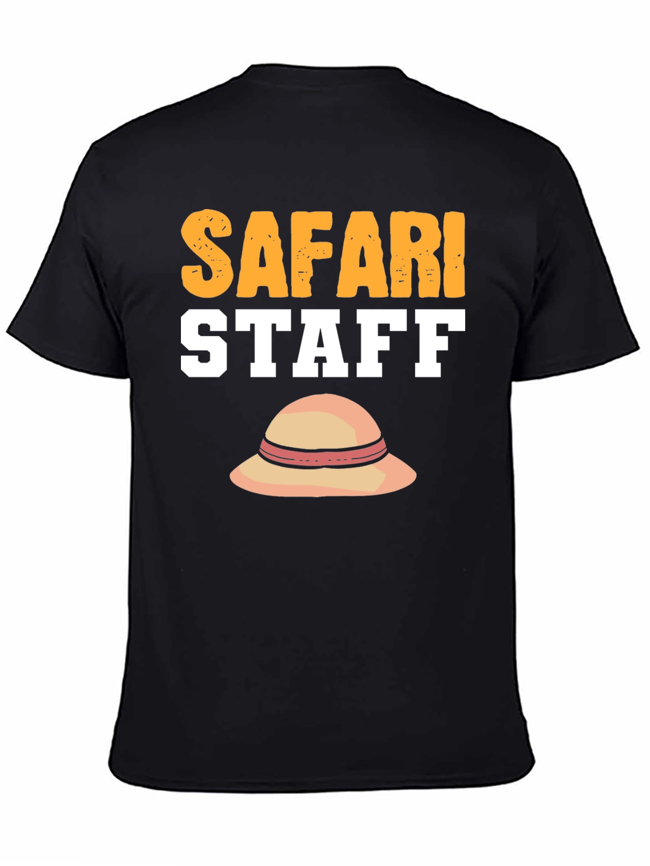 Safari Staff T-Shirt with Sun Hat Graphic