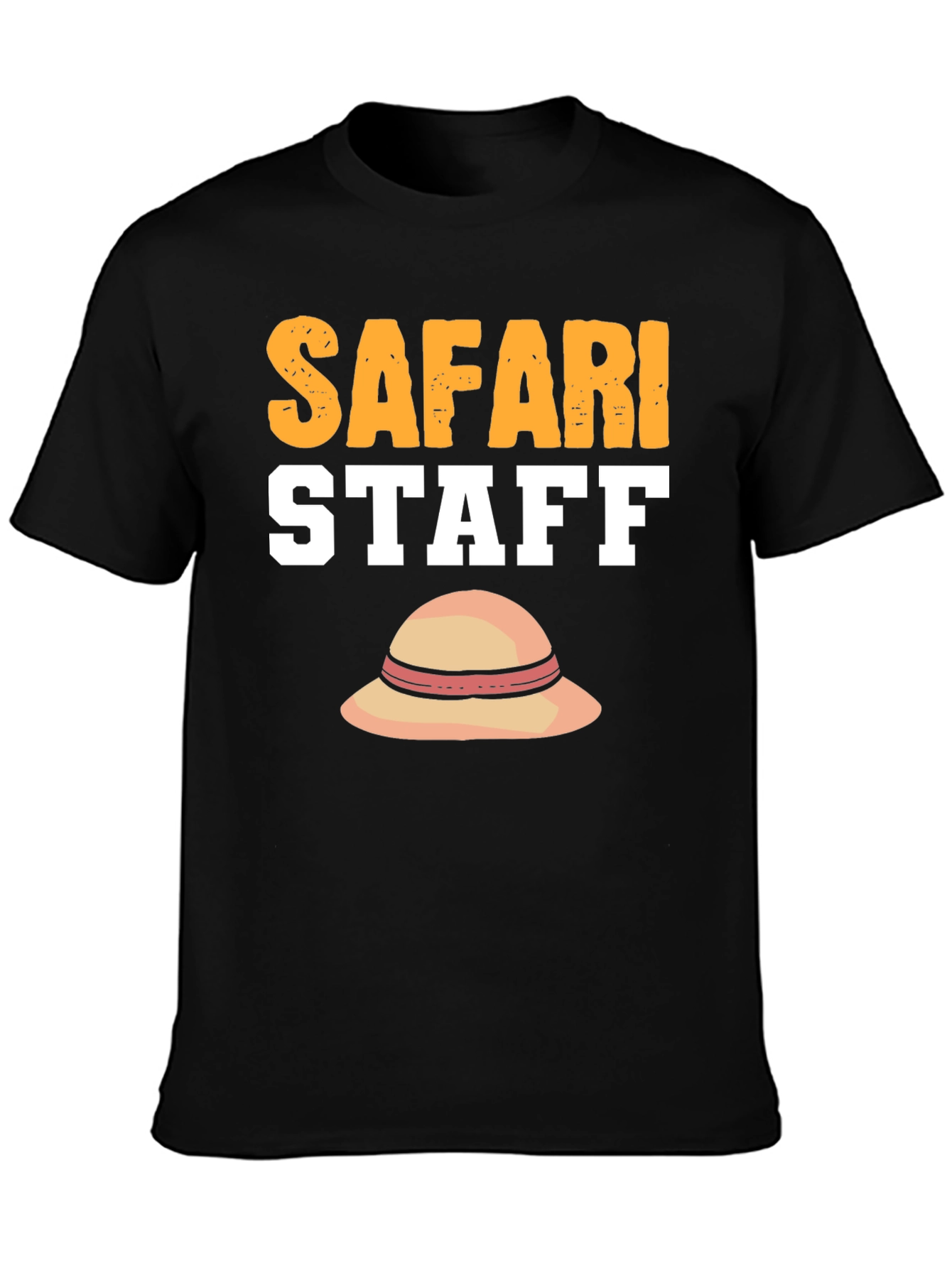 Safari Staff T-Shirt with Sun Hat Graphic