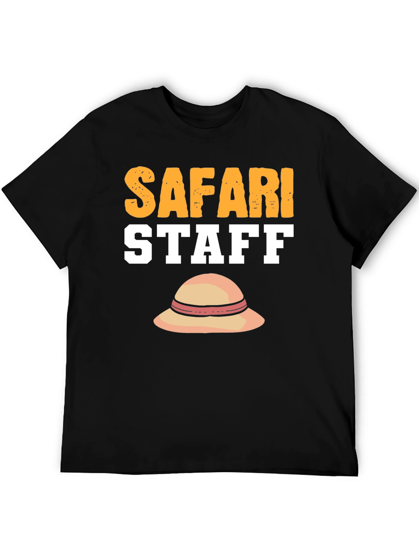 Safari Staff T-Shirt with Sun Hat Graphic