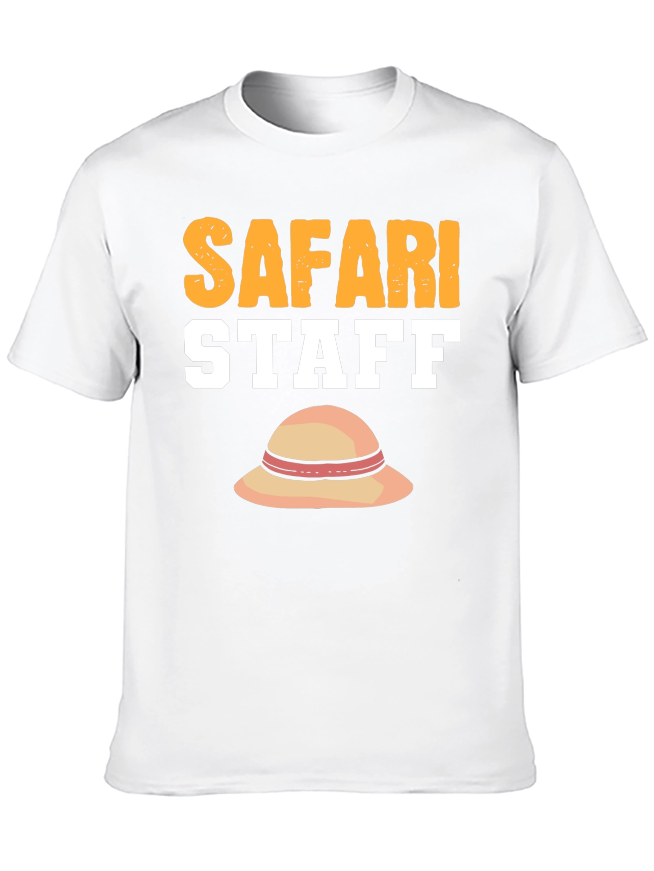 Safari Staff T-Shirt with Sun Hat Graphic