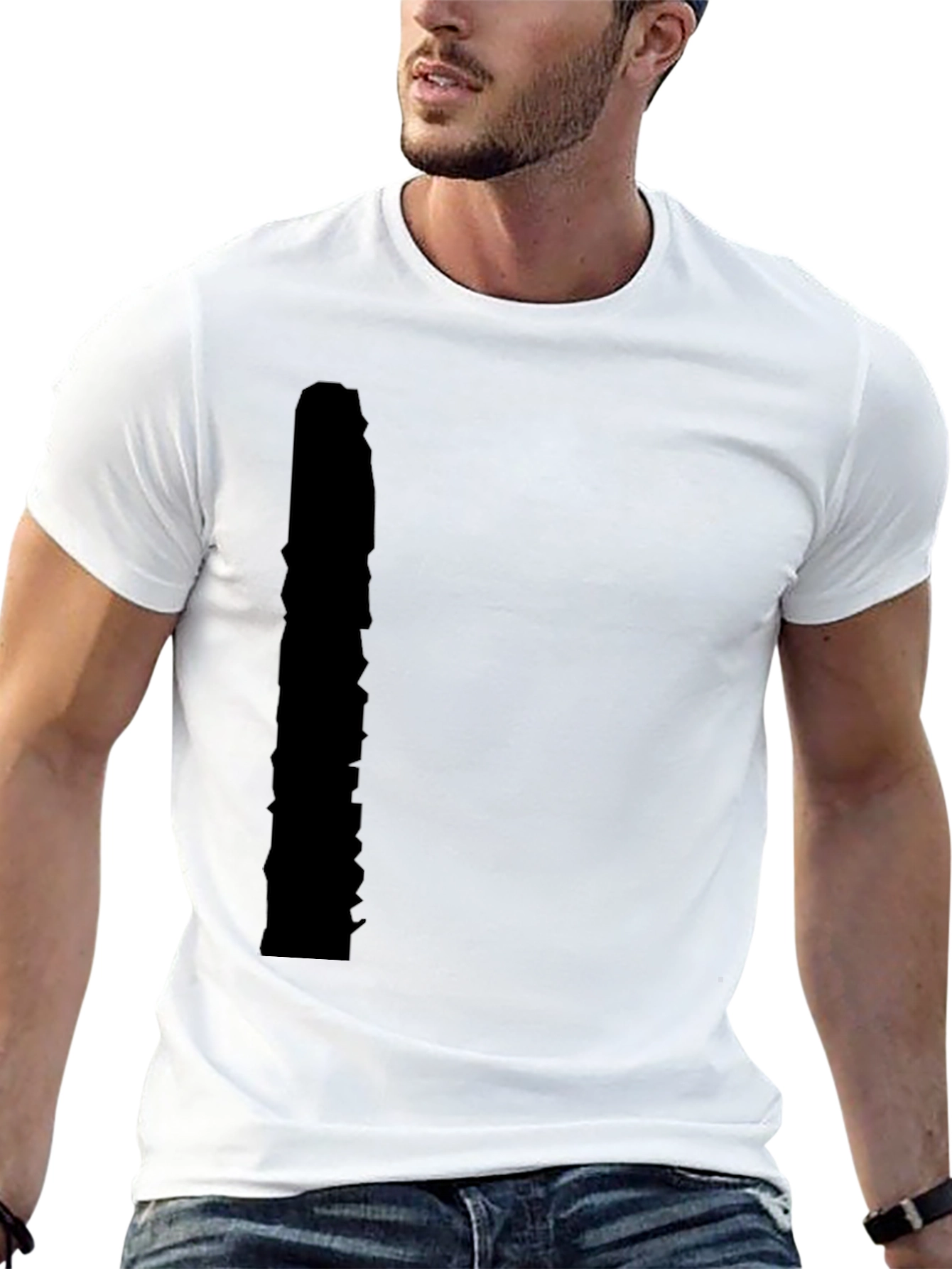 Mens Black Casual Short Sleeve T-Shirt