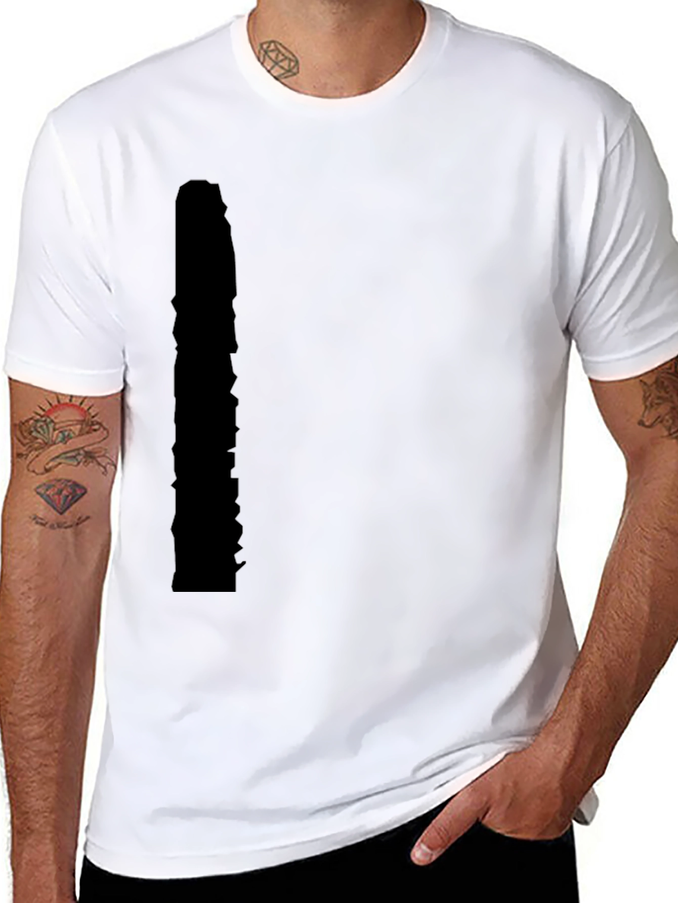 Mens Black Casual Short Sleeve T-Shirt
