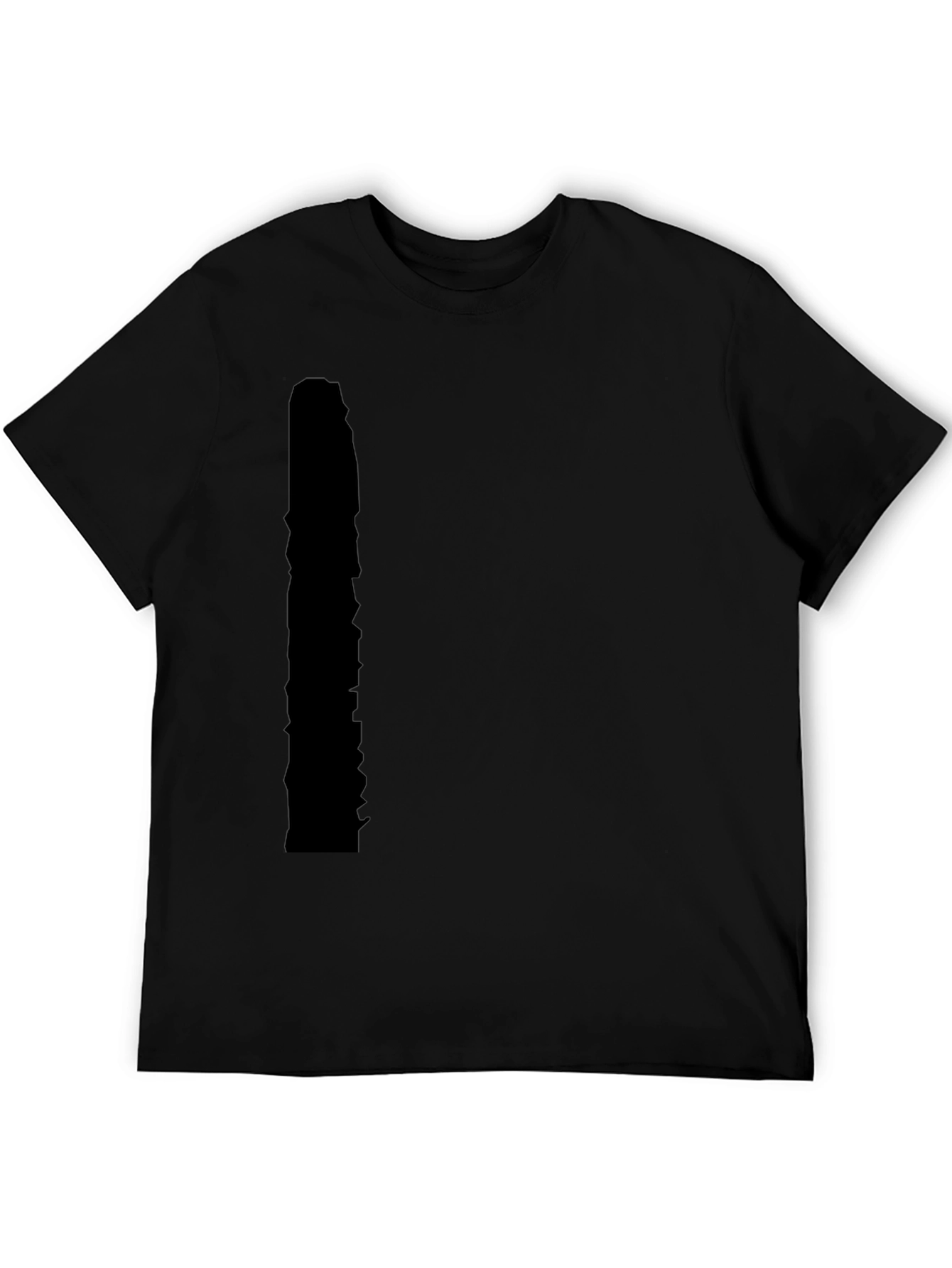 Mens Black Casual Short Sleeve T-Shirt