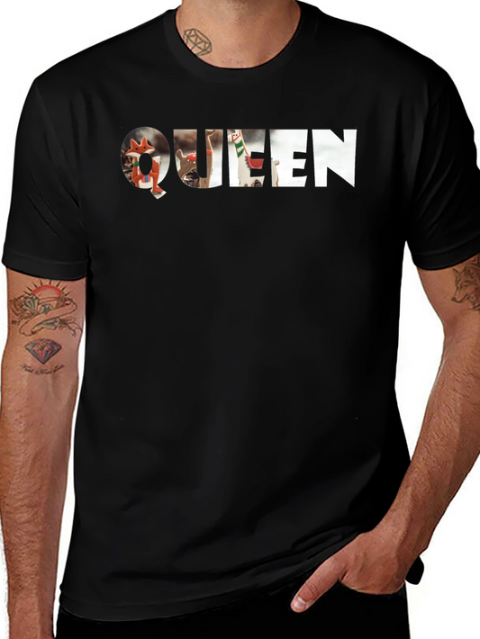 Queen Graphic Print Black T-Shirt