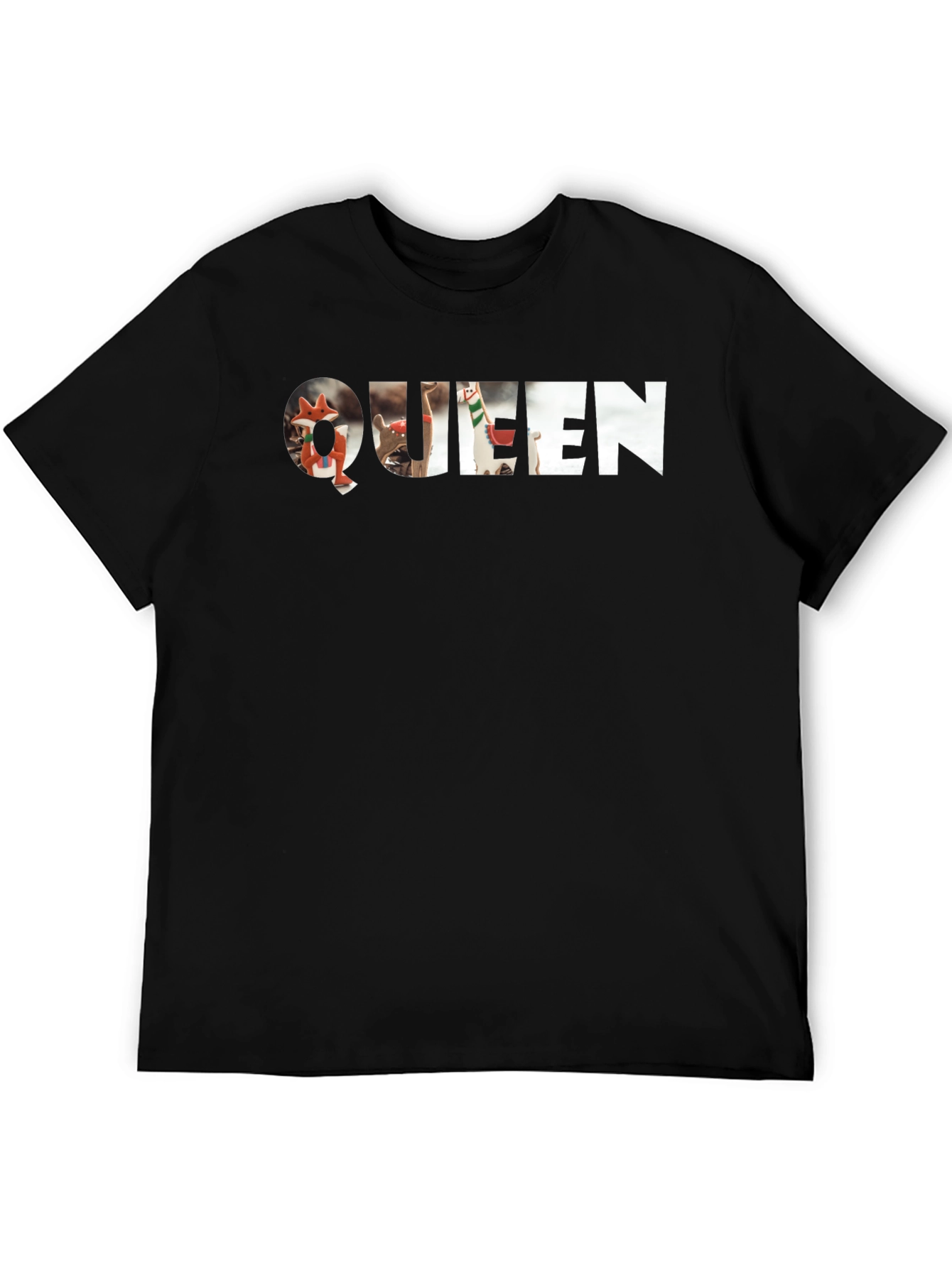 Queen Graphic Print Black T-Shirt