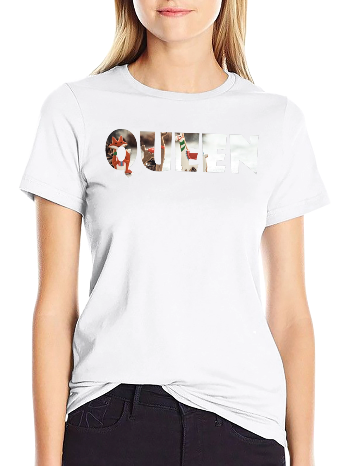 Queen Graphic Print Black T-Shirt