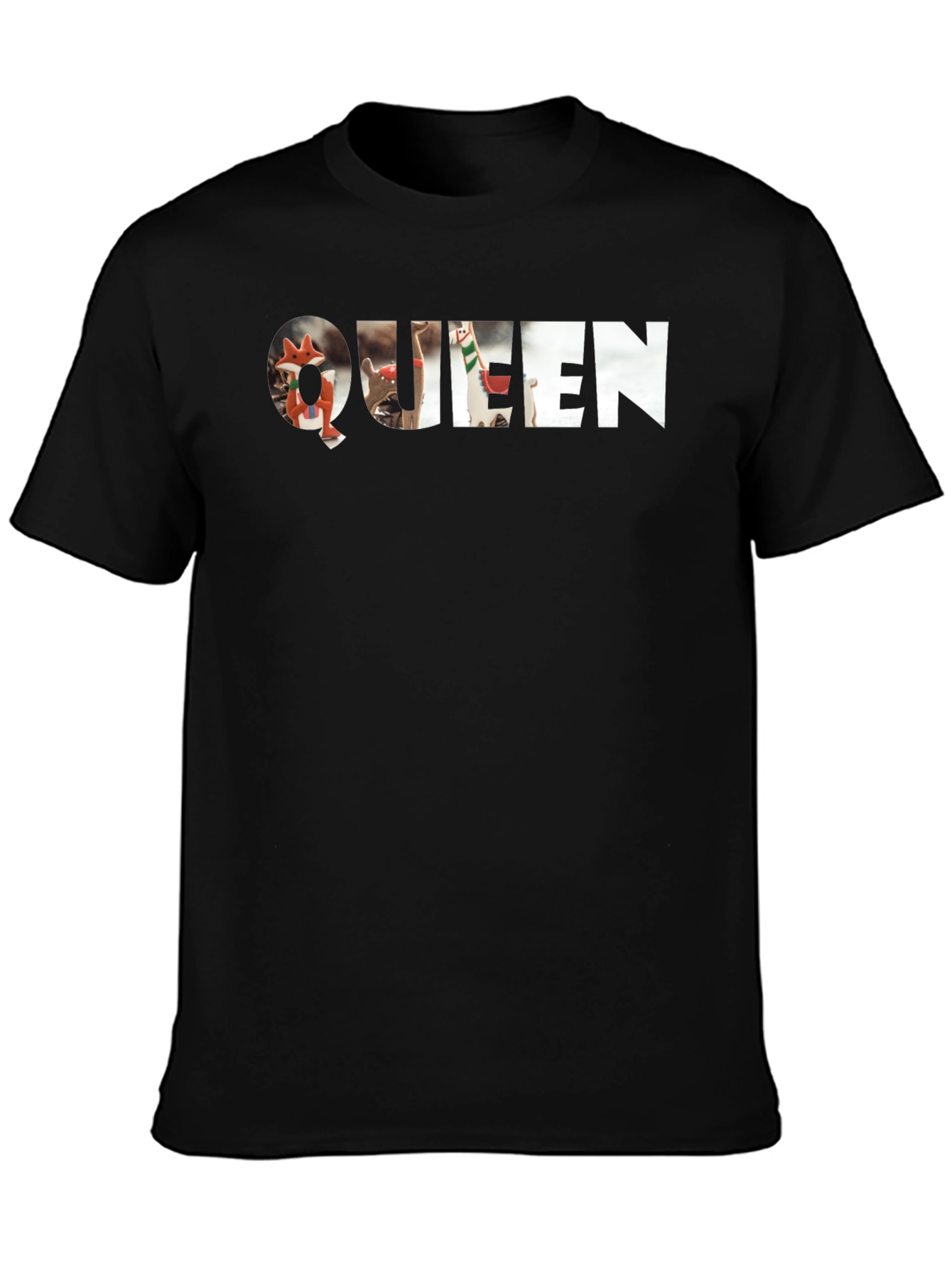 Queen Graphic Print Black T-Shirt