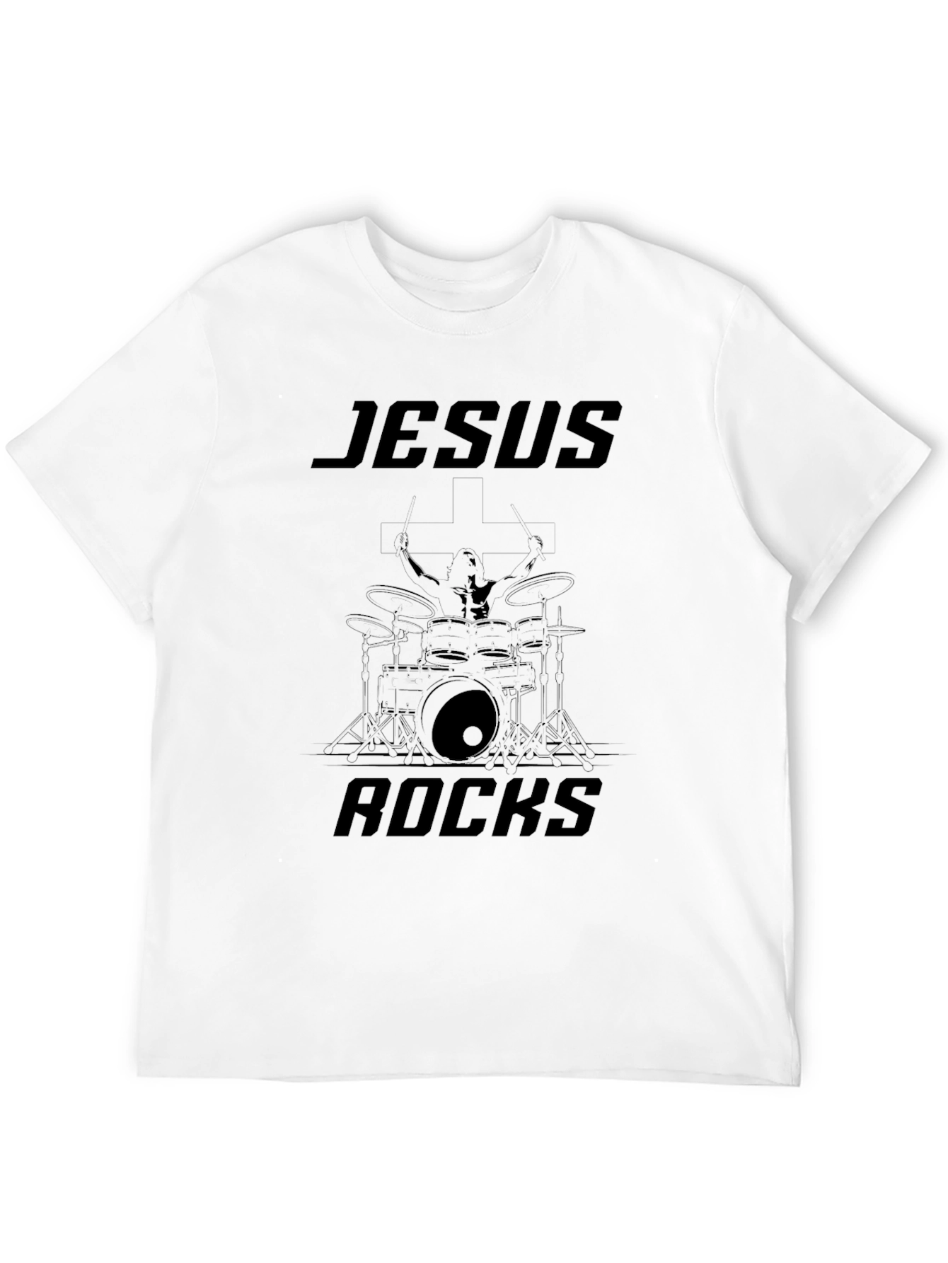 Jesus Rocks Black T-Shirt