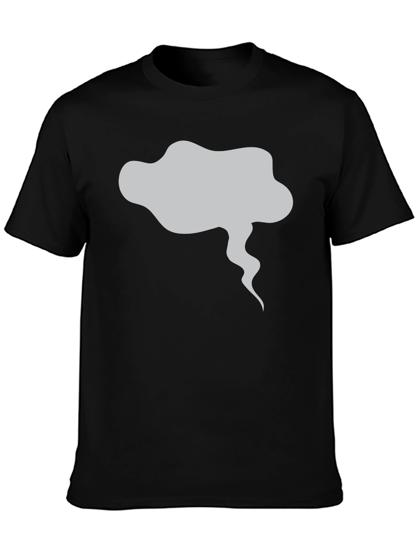 Mens Black T-Shirt with Smoke Graphic