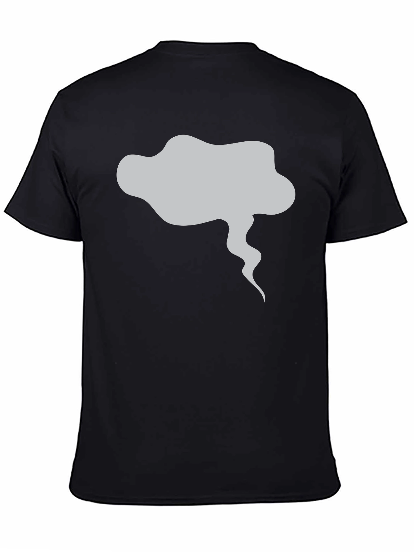 Mens Black T-Shirt with Smoke Graphic