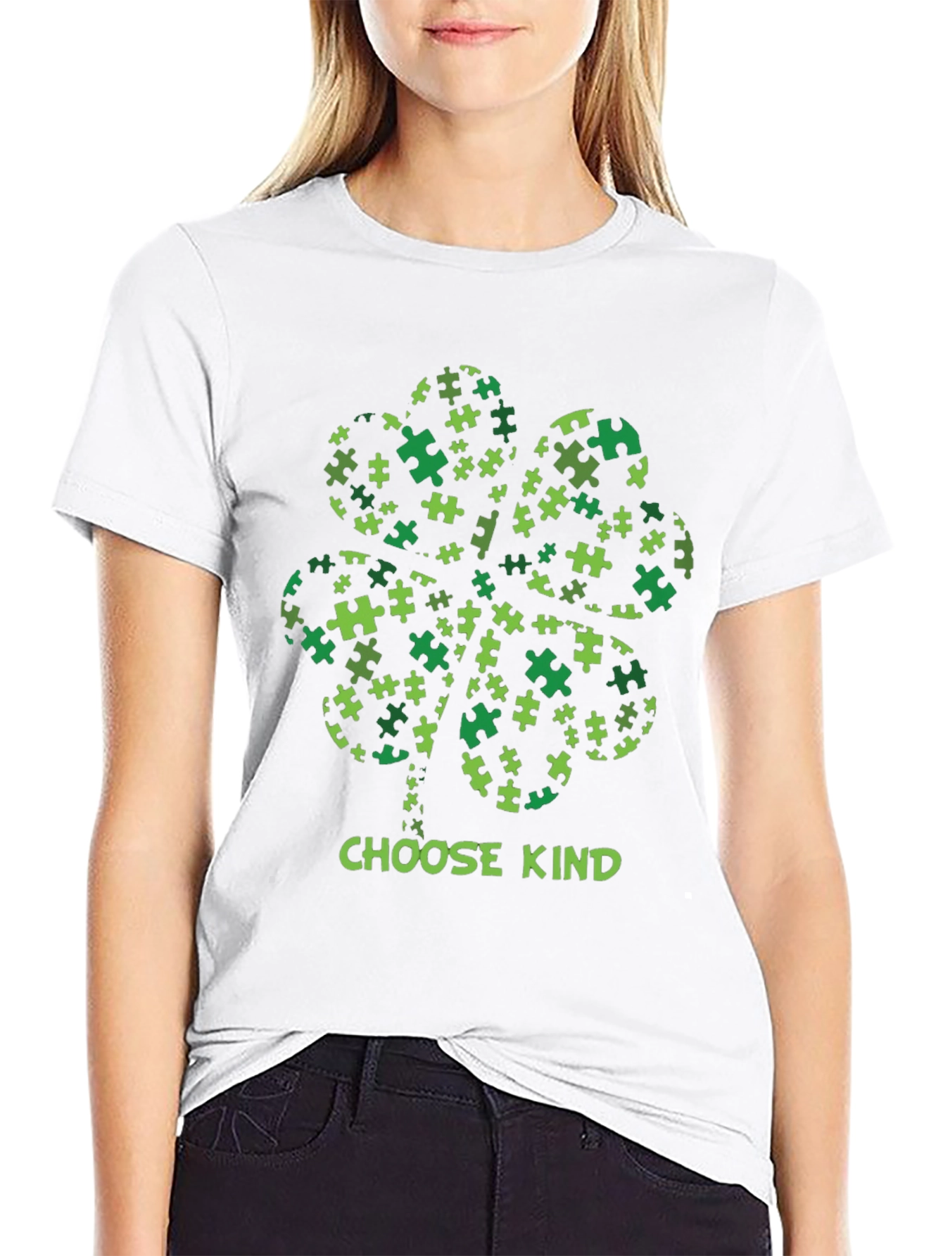 Choose Kind Autism Awareness Shamrock T-Shirt