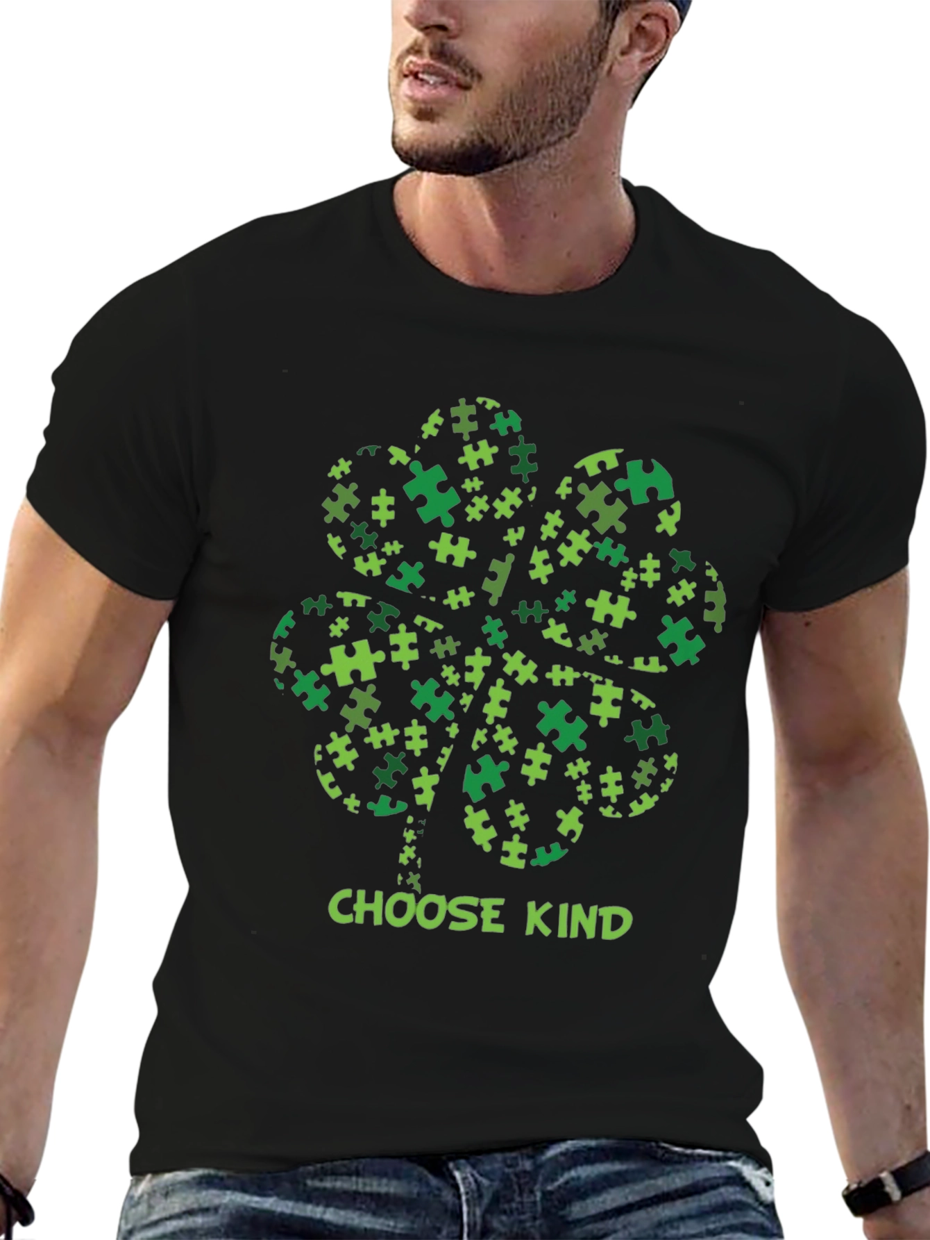 Choose Kind Autism Awareness Shamrock T-Shirt