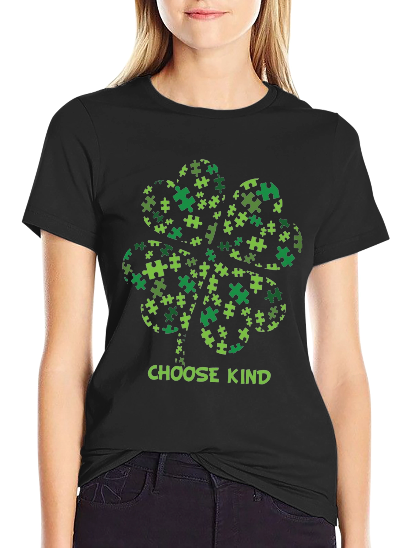 Choose Kind Autism Awareness Shamrock T-Shirt