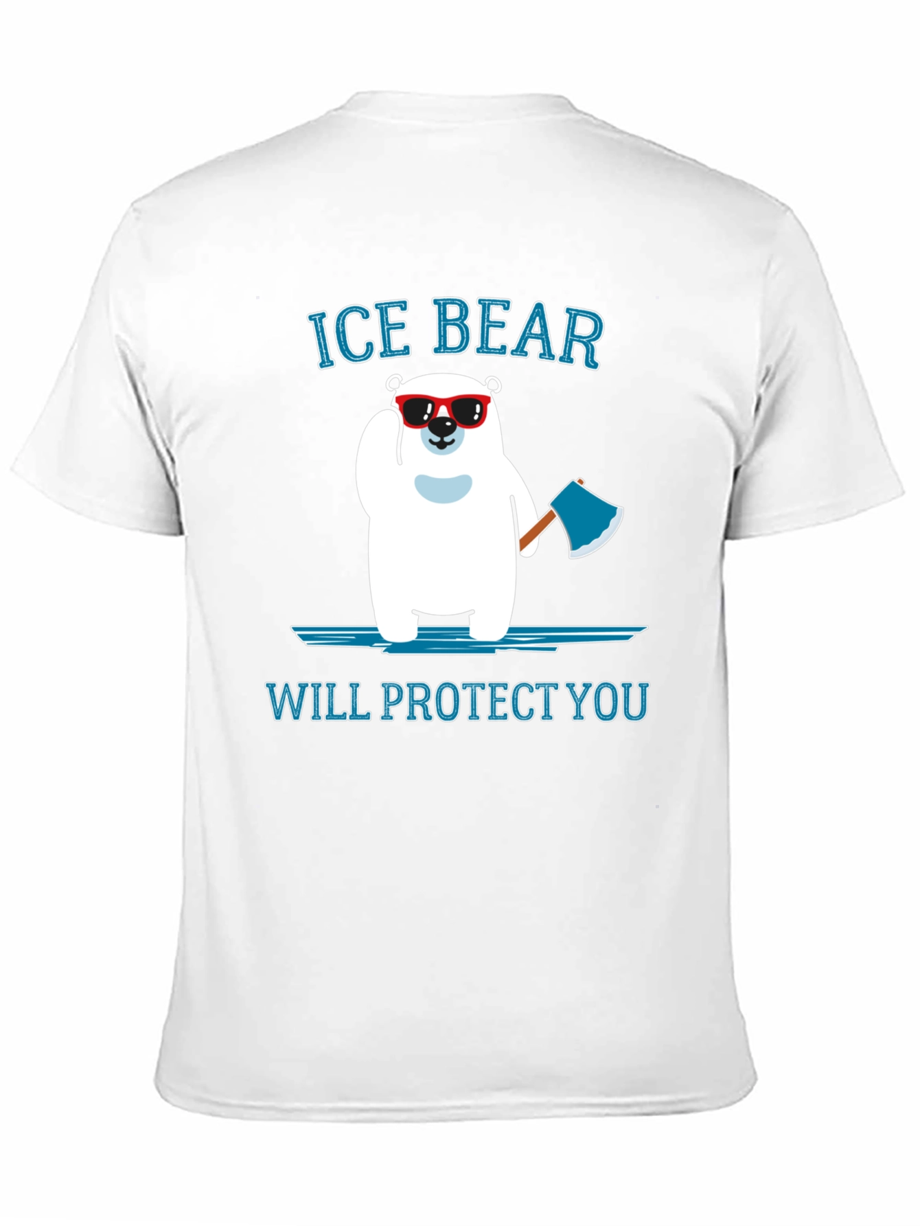 Ice Bear Will Protect You Black T-Shirt