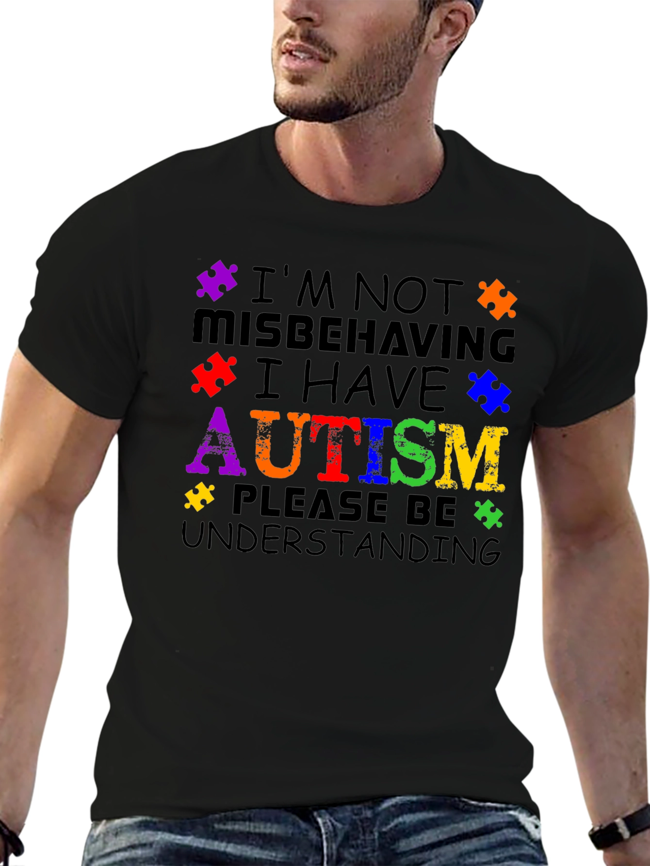 Autism Awareness T-Shirt - Puzzle Piece Design