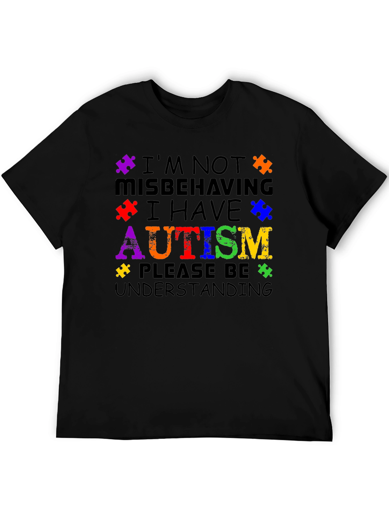 Autism Awareness T-Shirt - Puzzle Piece Design