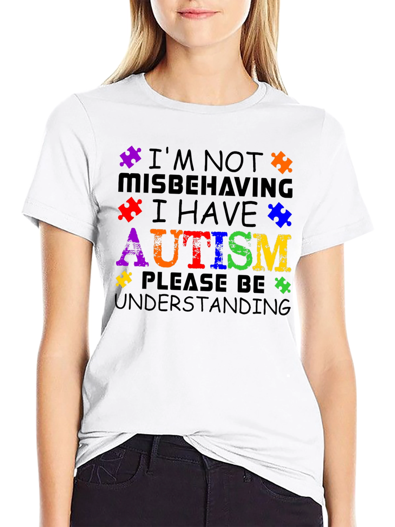 Autism Awareness T-Shirt - Puzzle Piece Design