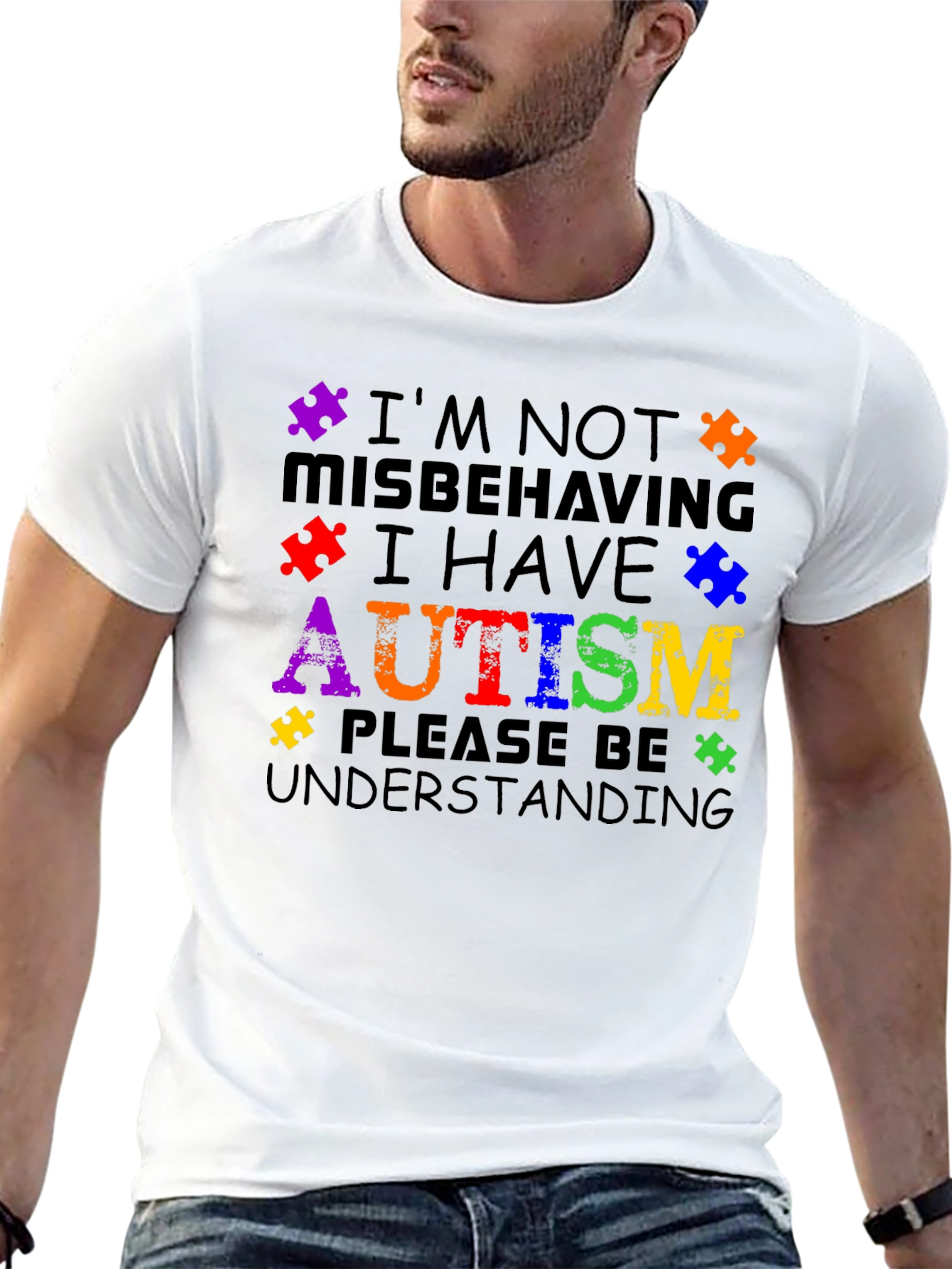 Autism Awareness T-Shirt - Puzzle Piece Design
