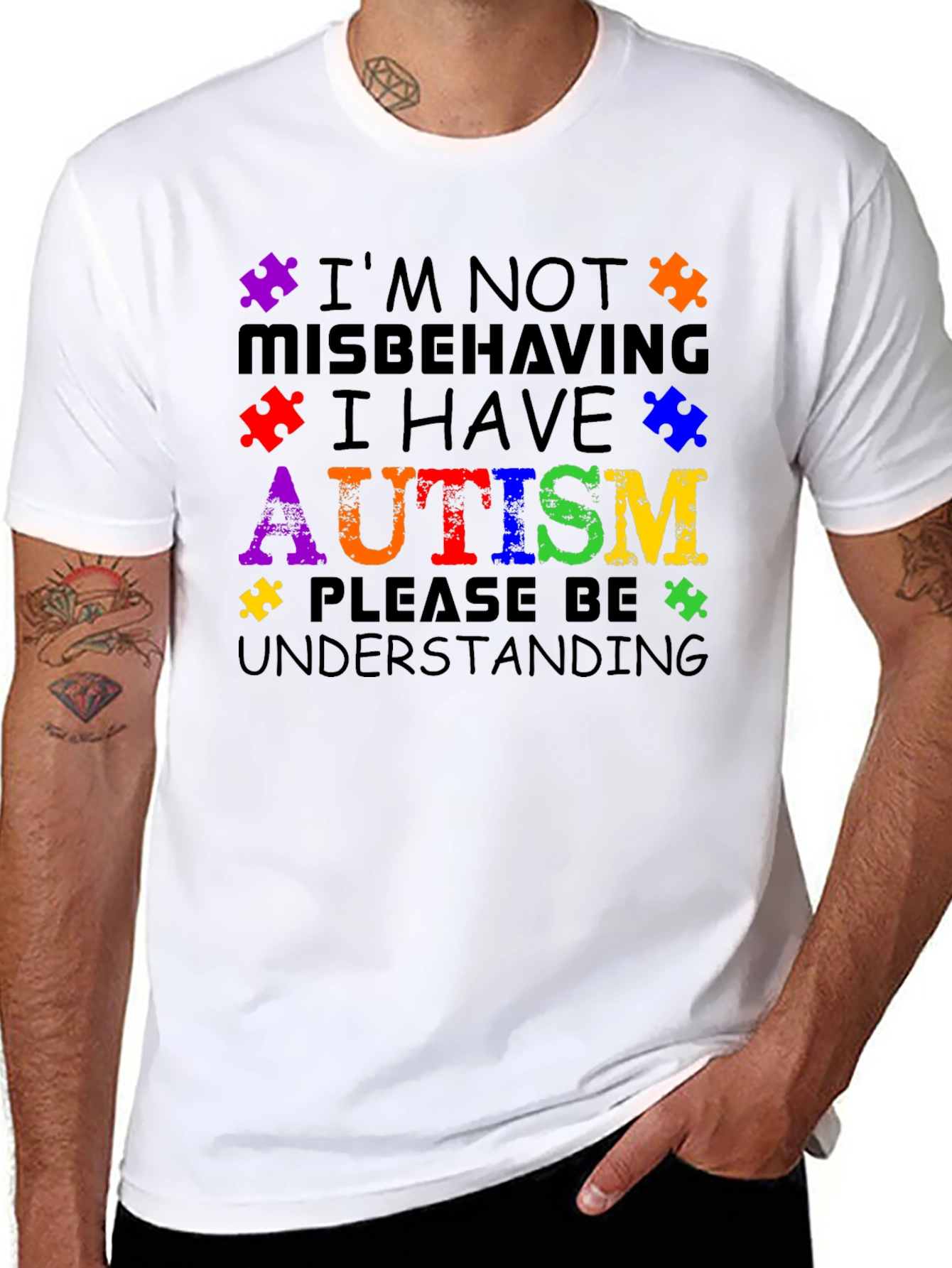 Autism Awareness T-Shirt - Puzzle Piece Design