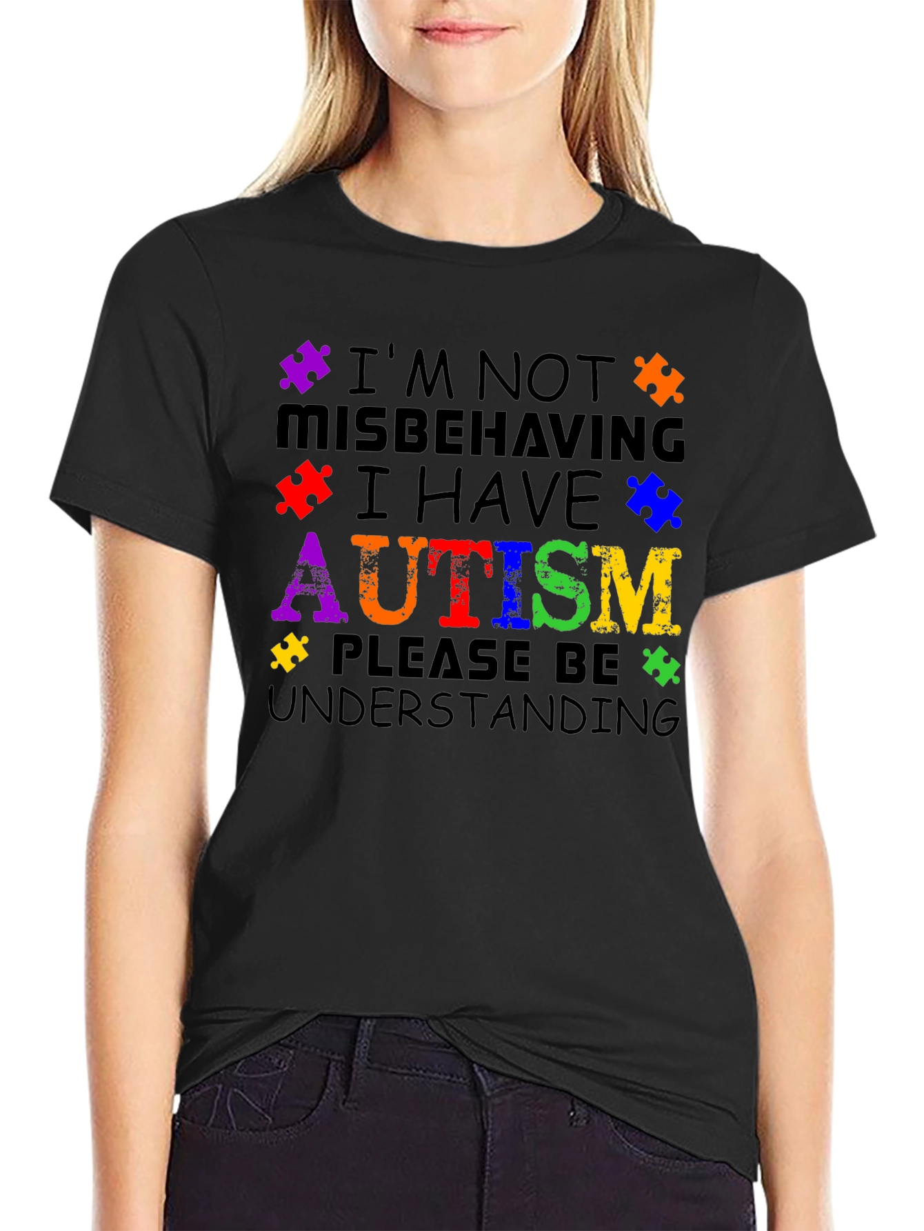 Autism Awareness T-Shirt - Puzzle Piece Design