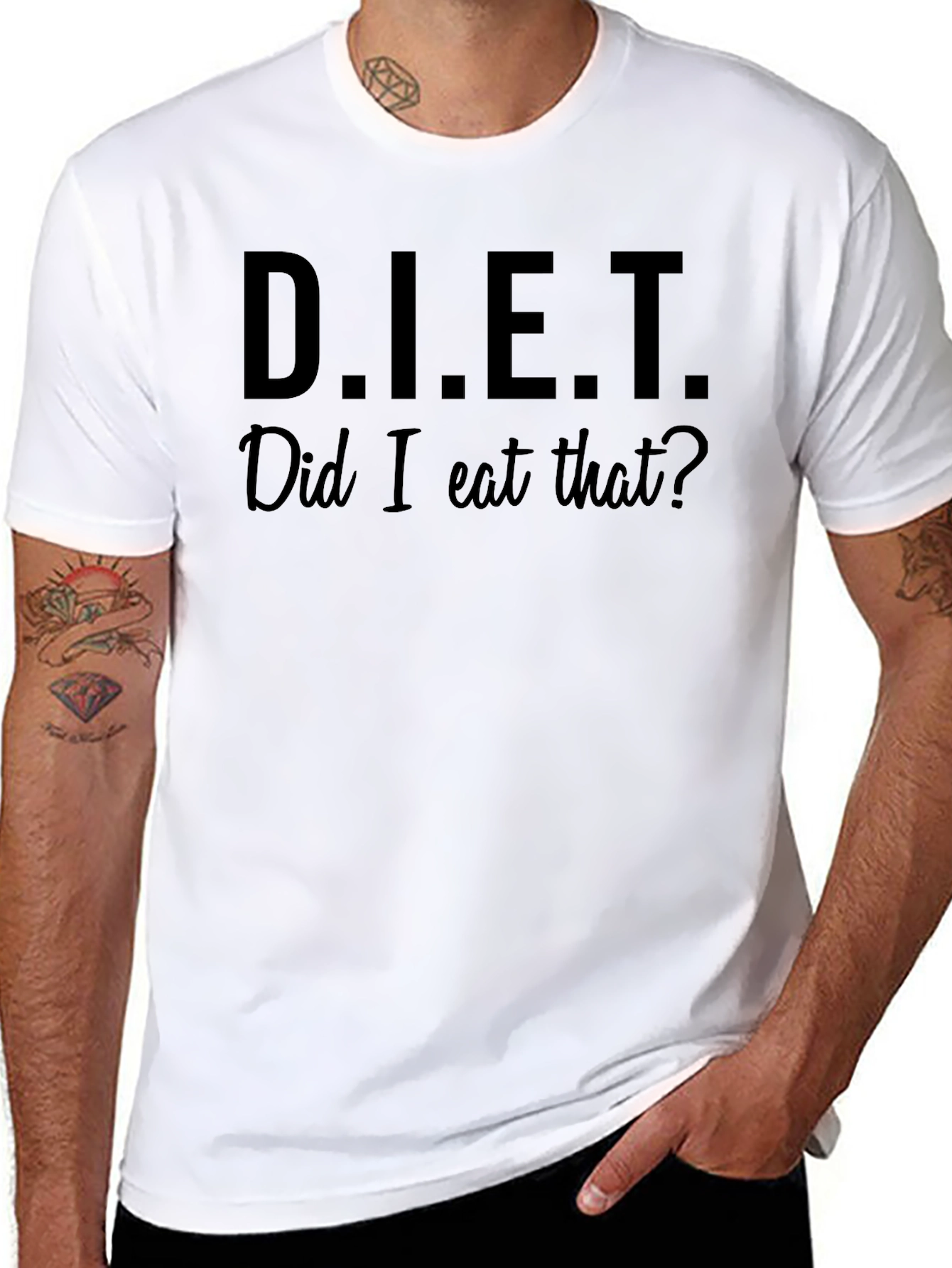 Funny Did I Eat That? Black Graphic T-Shirt