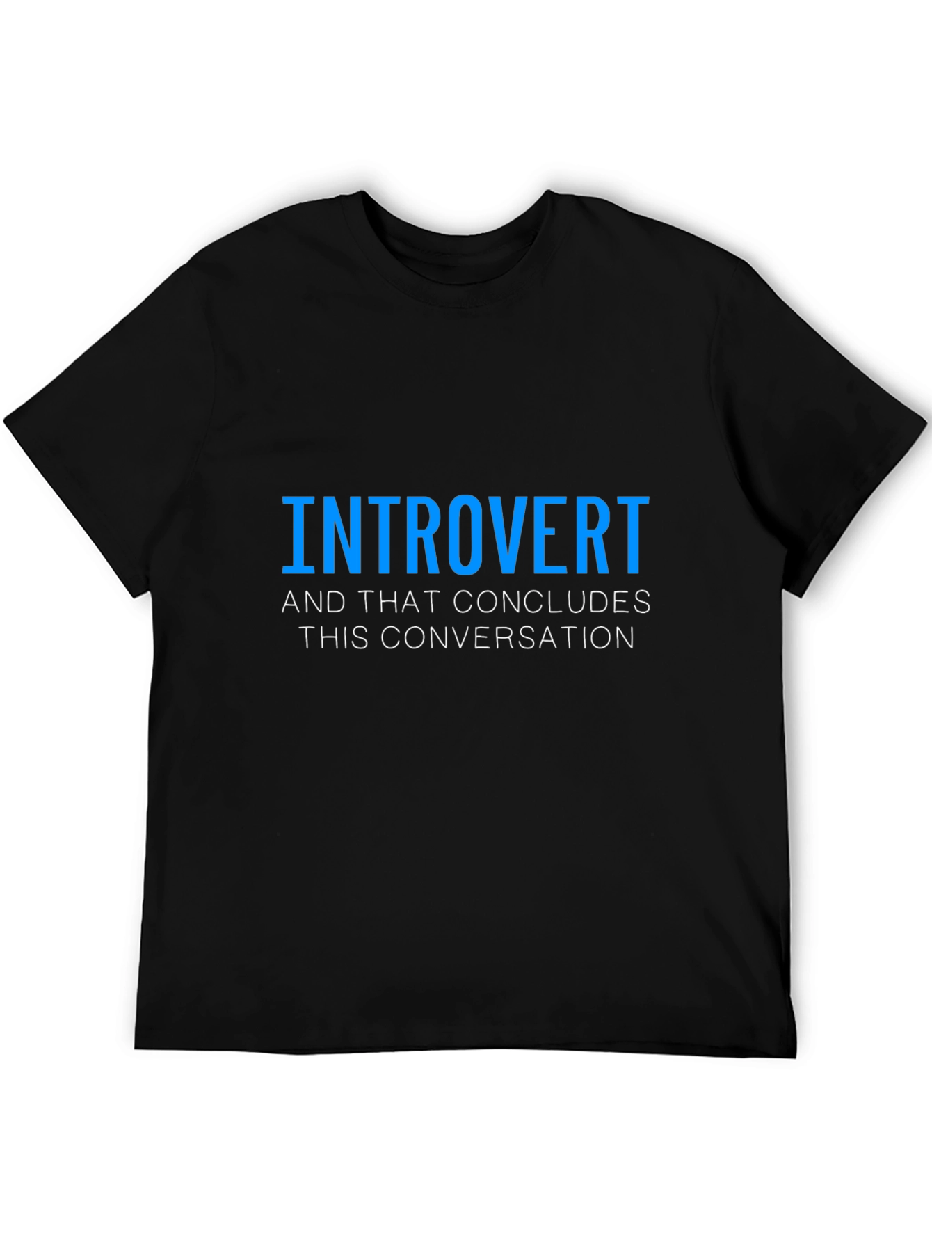 Introvert Conversation T-Shirt - Black