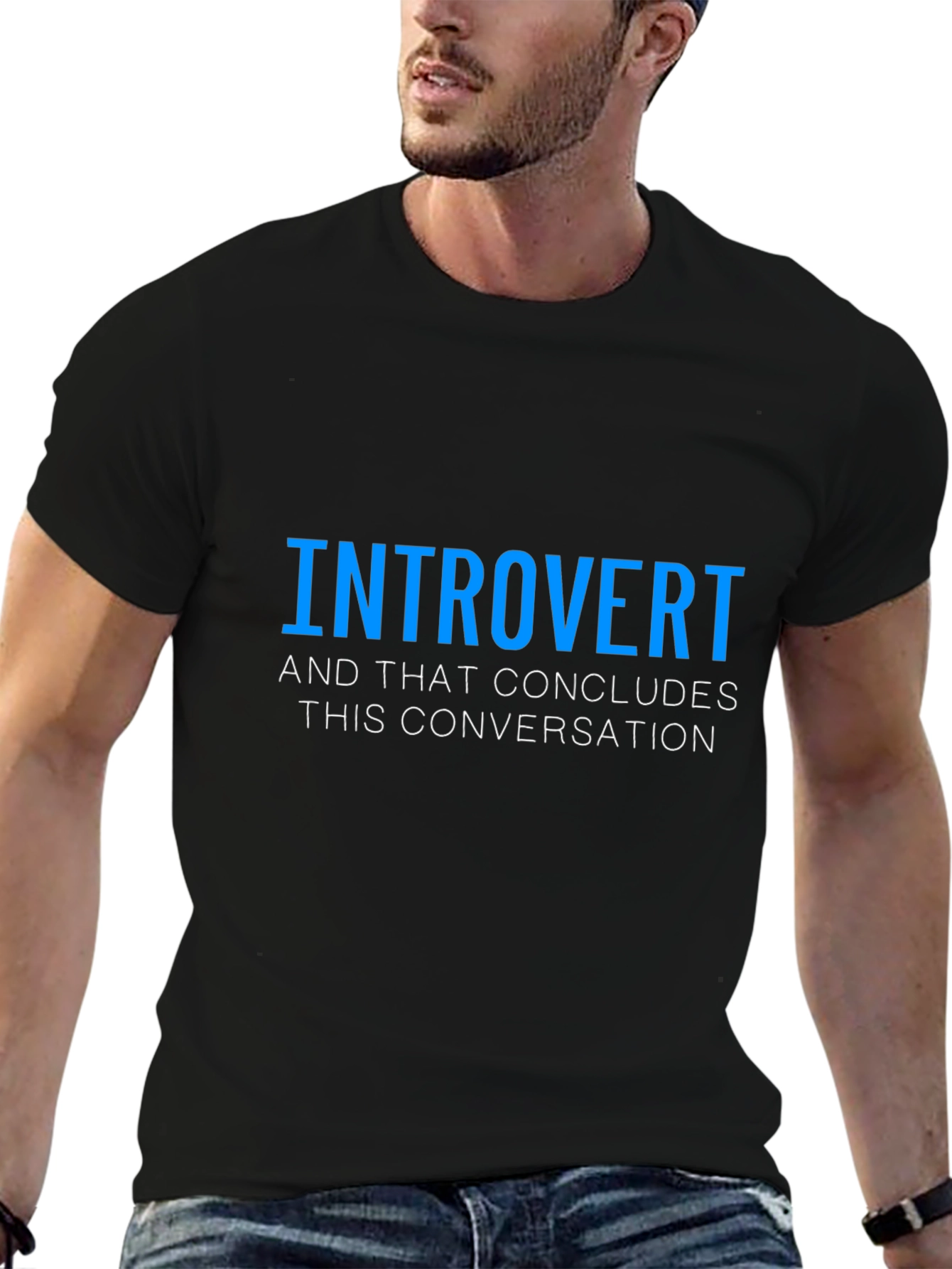Introvert Conversation T-Shirt - Black