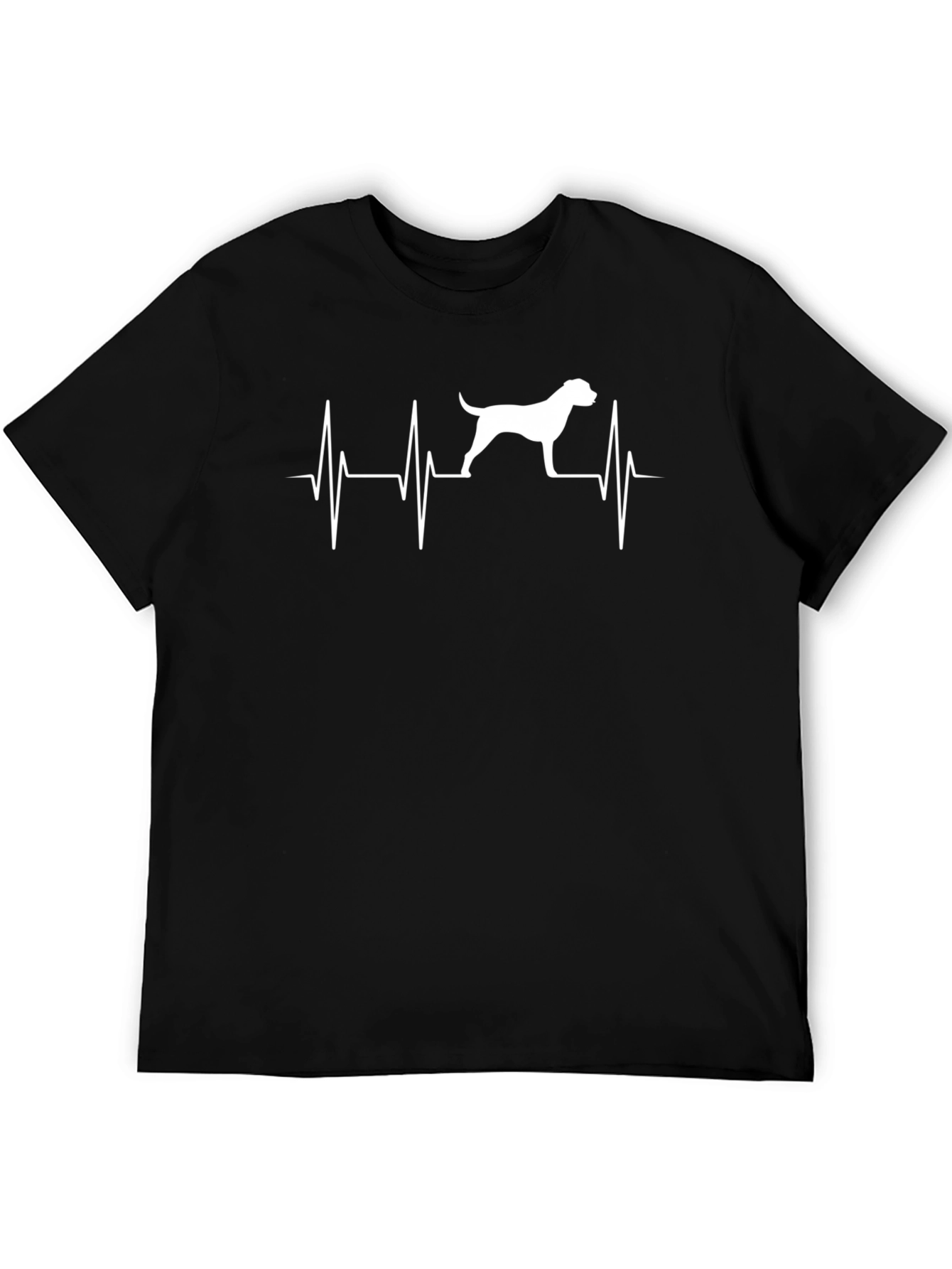 Dog Heartbeat T-Shirt - Black Graphic Tee