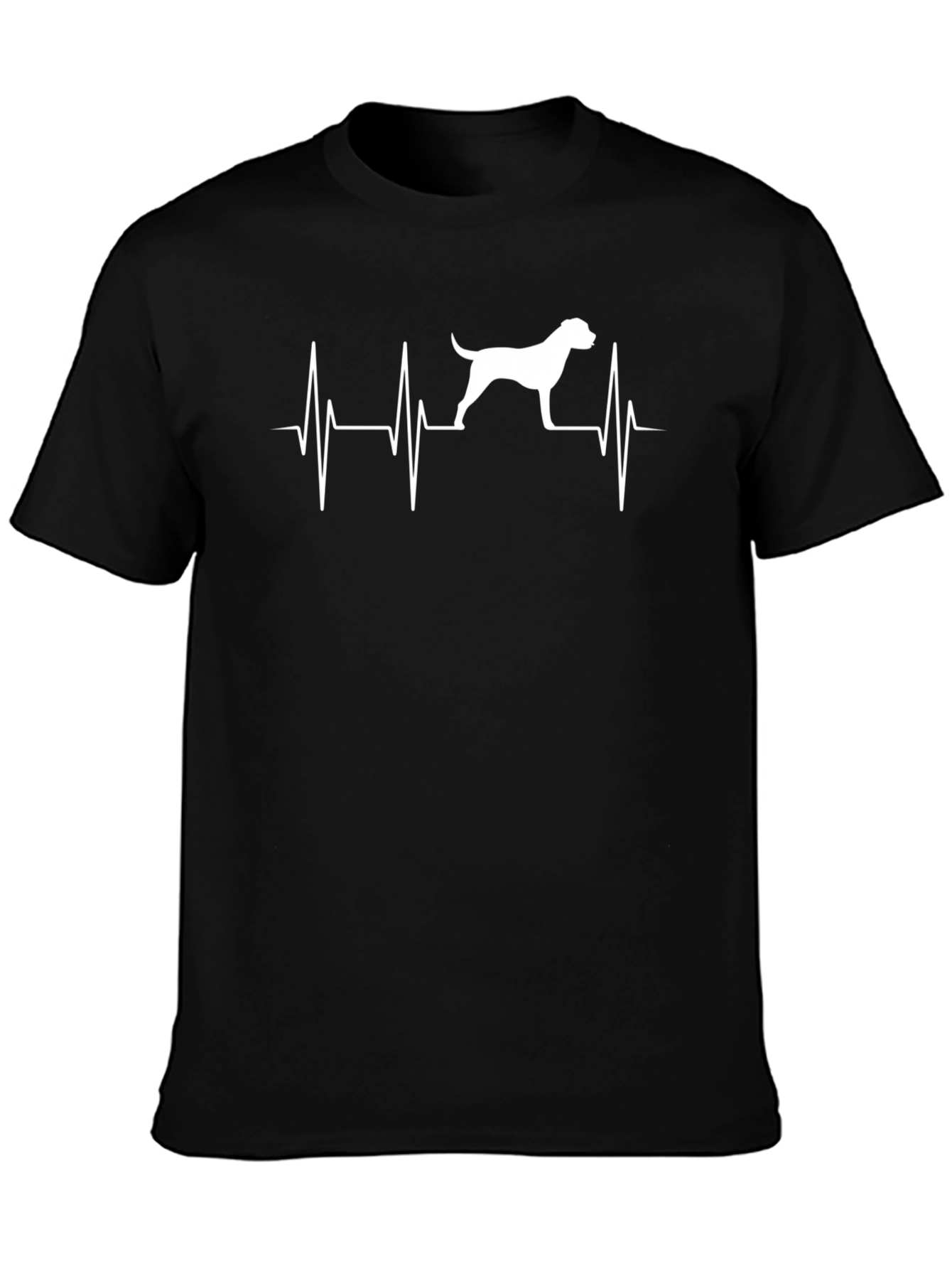 Dog Heartbeat T-Shirt - Black Graphic Tee