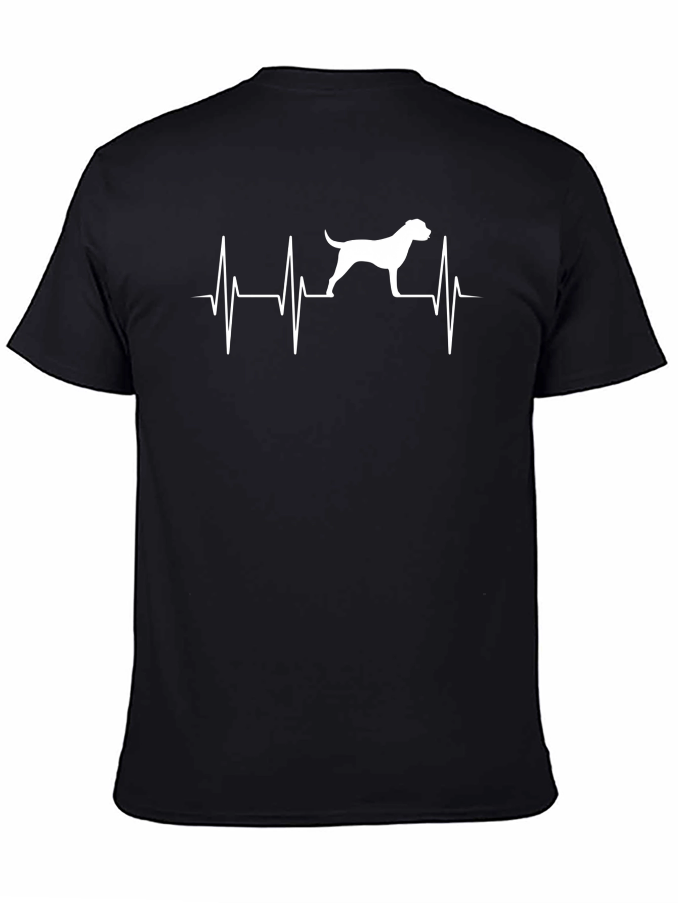 Dog Heartbeat T-Shirt - Black Graphic Tee