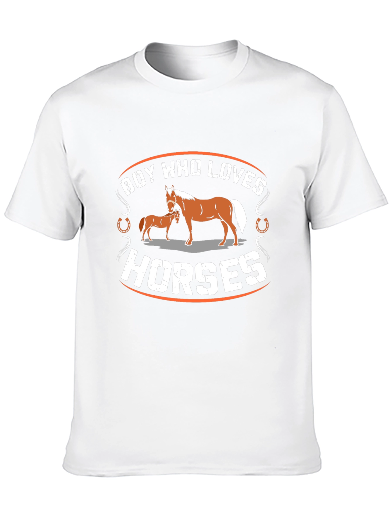 Boy Who Loves Horses Graphic T-Shirt