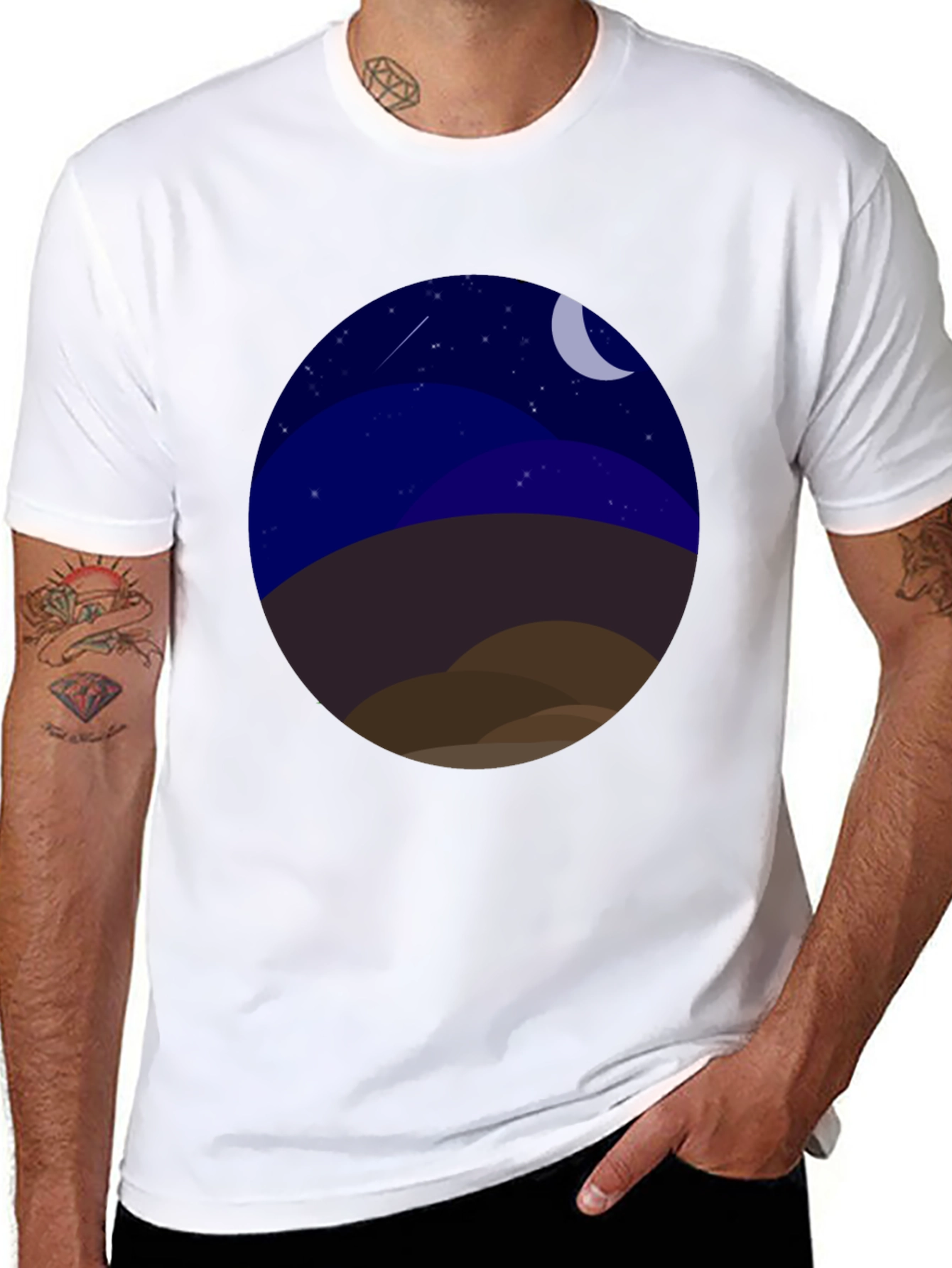 Night Landscape Graphic Tee