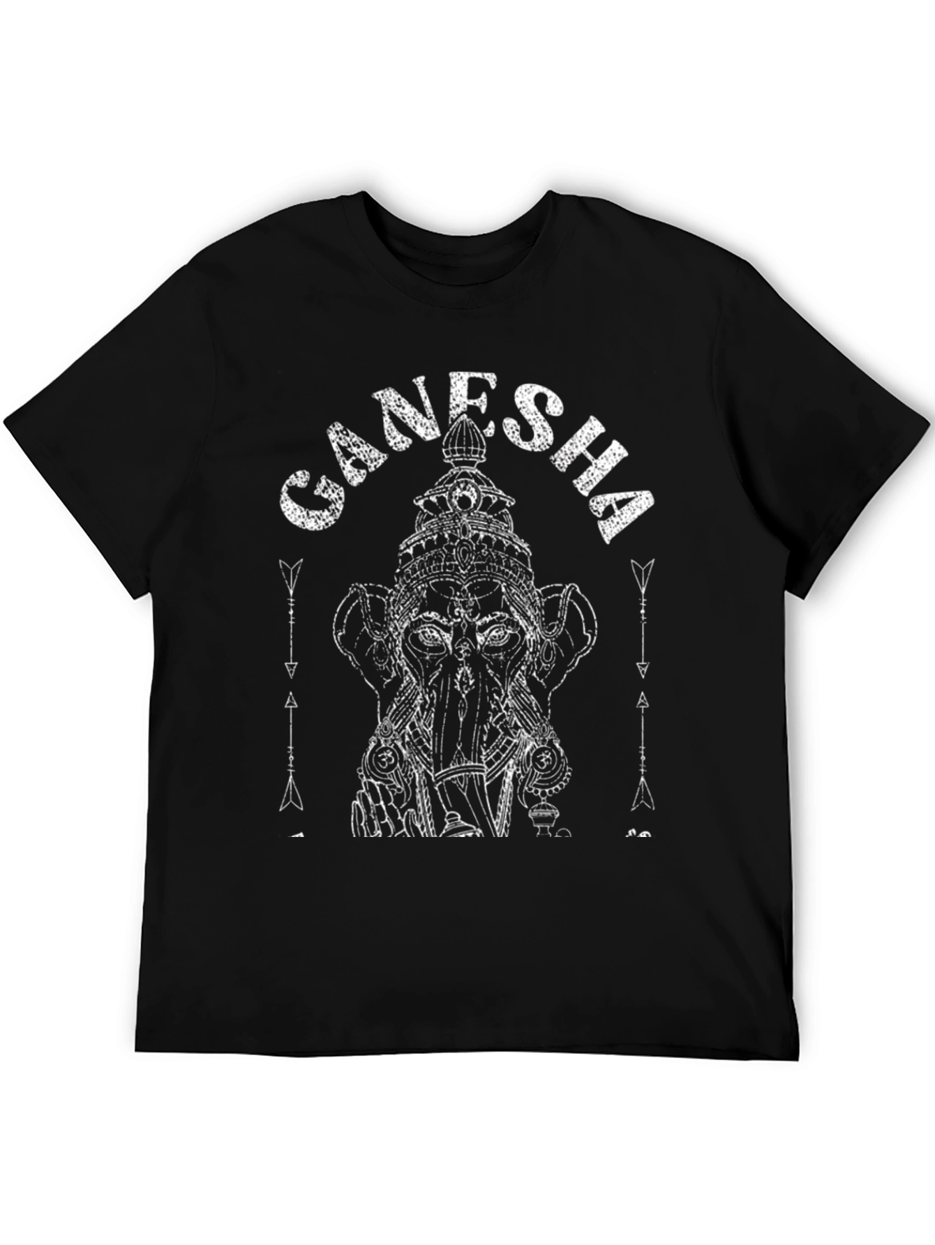 Ganesha Graphic Print Black T-Shirt