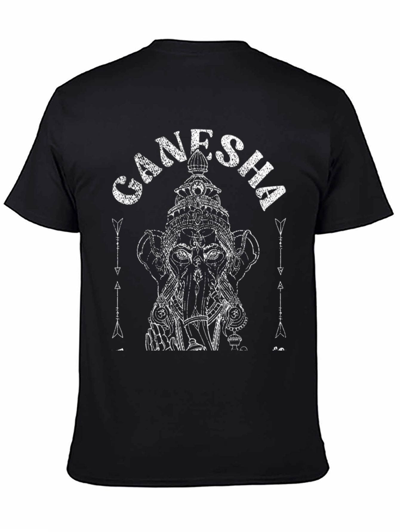 Ganesha Graphic Print Black T-Shirt