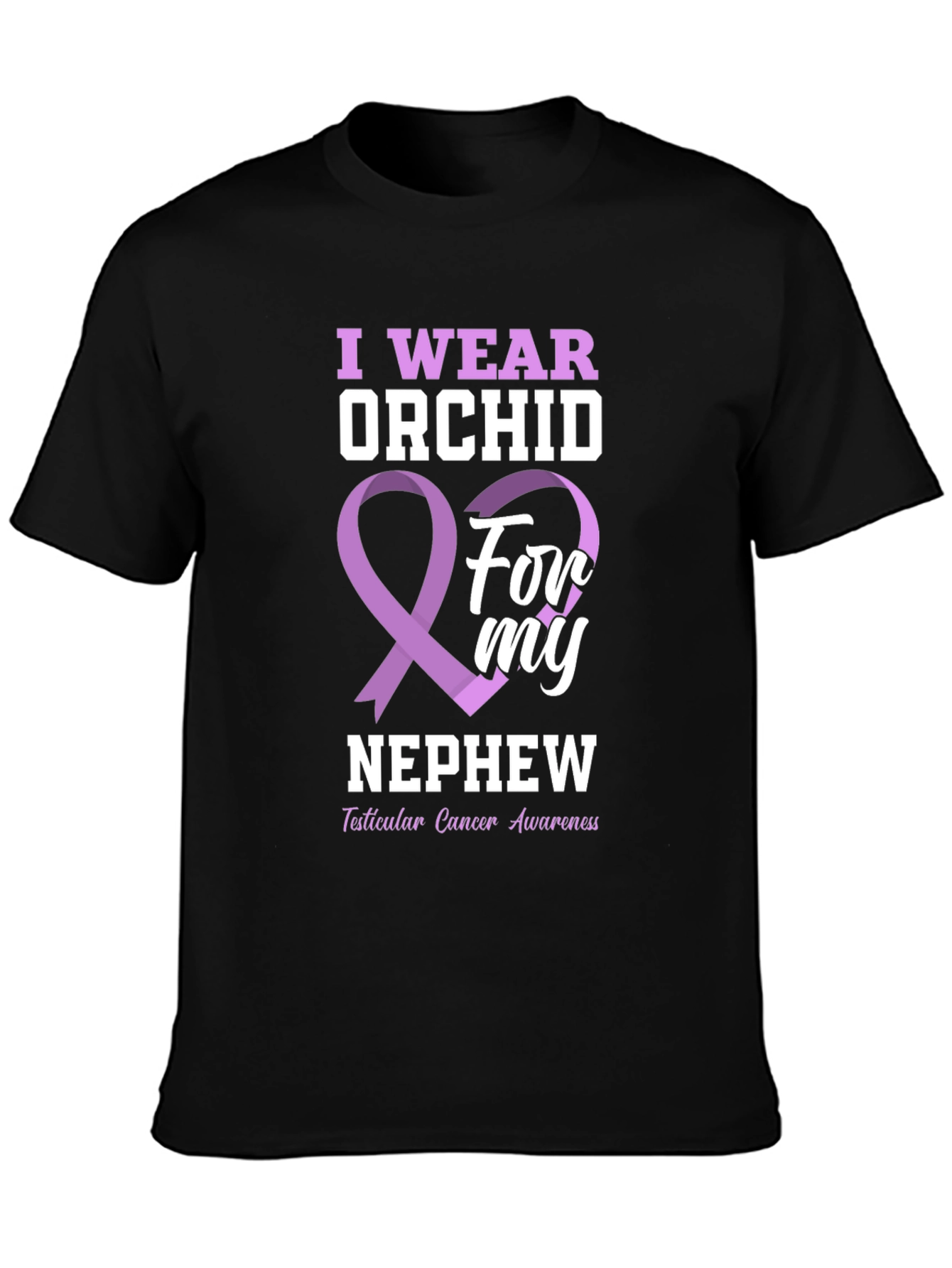Orchid Ribbon T-Shirt - Testicular Cancer Awareness