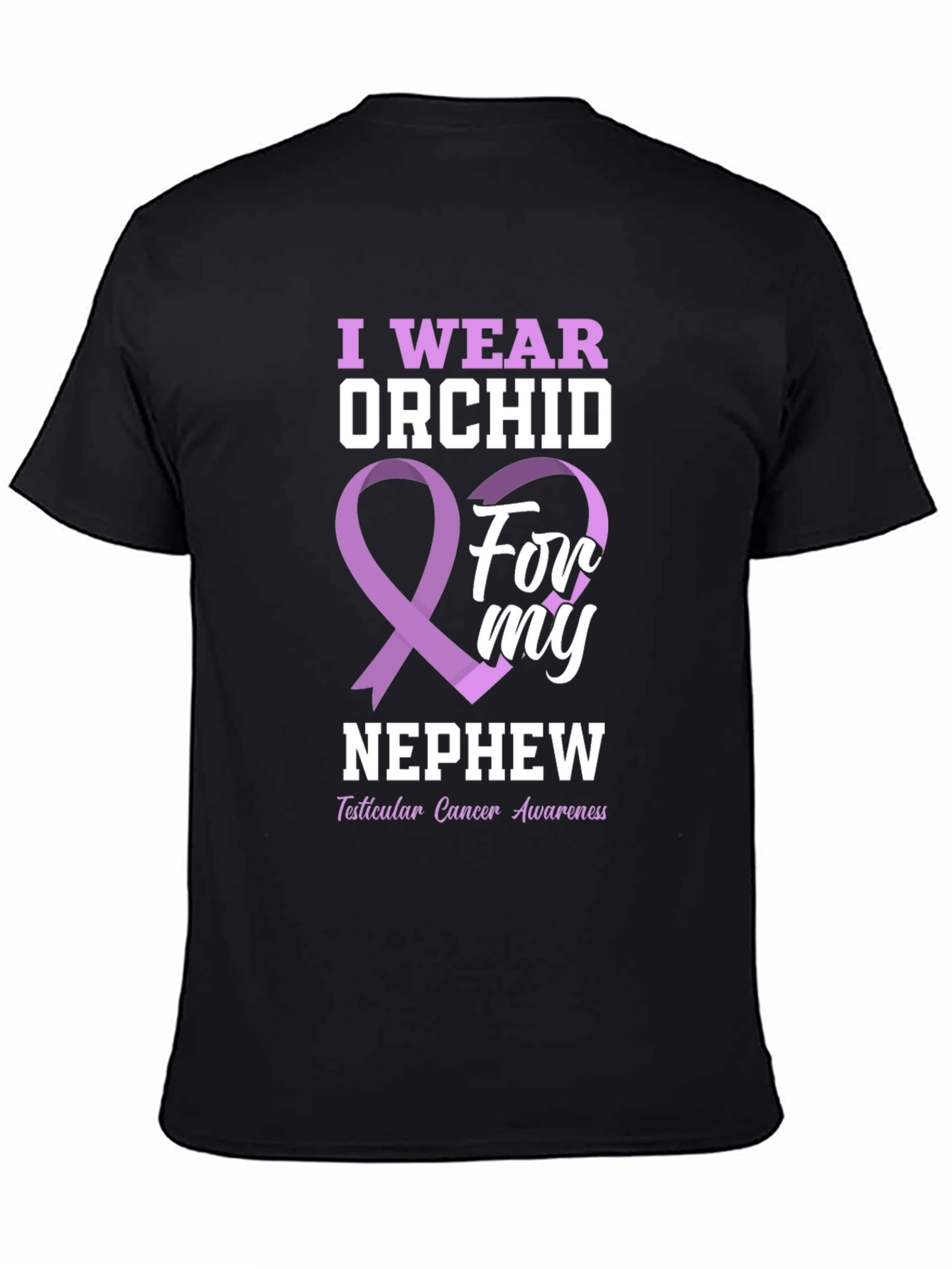 Orchid Ribbon T-Shirt - Testicular Cancer Awareness