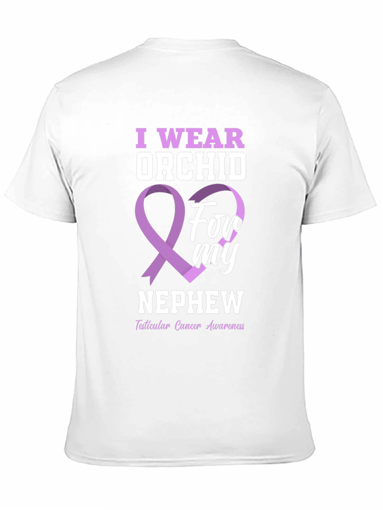 Orchid Ribbon T-Shirt - Testicular Cancer Awareness