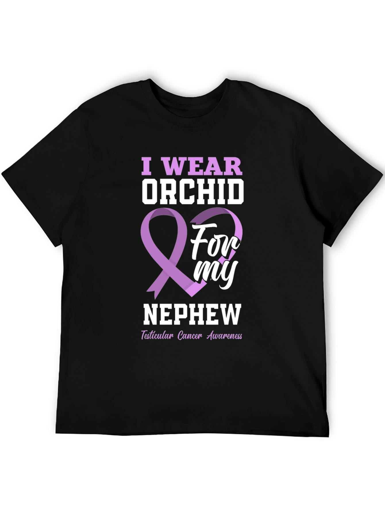 Orchid Ribbon T-Shirt - Testicular Cancer Awareness