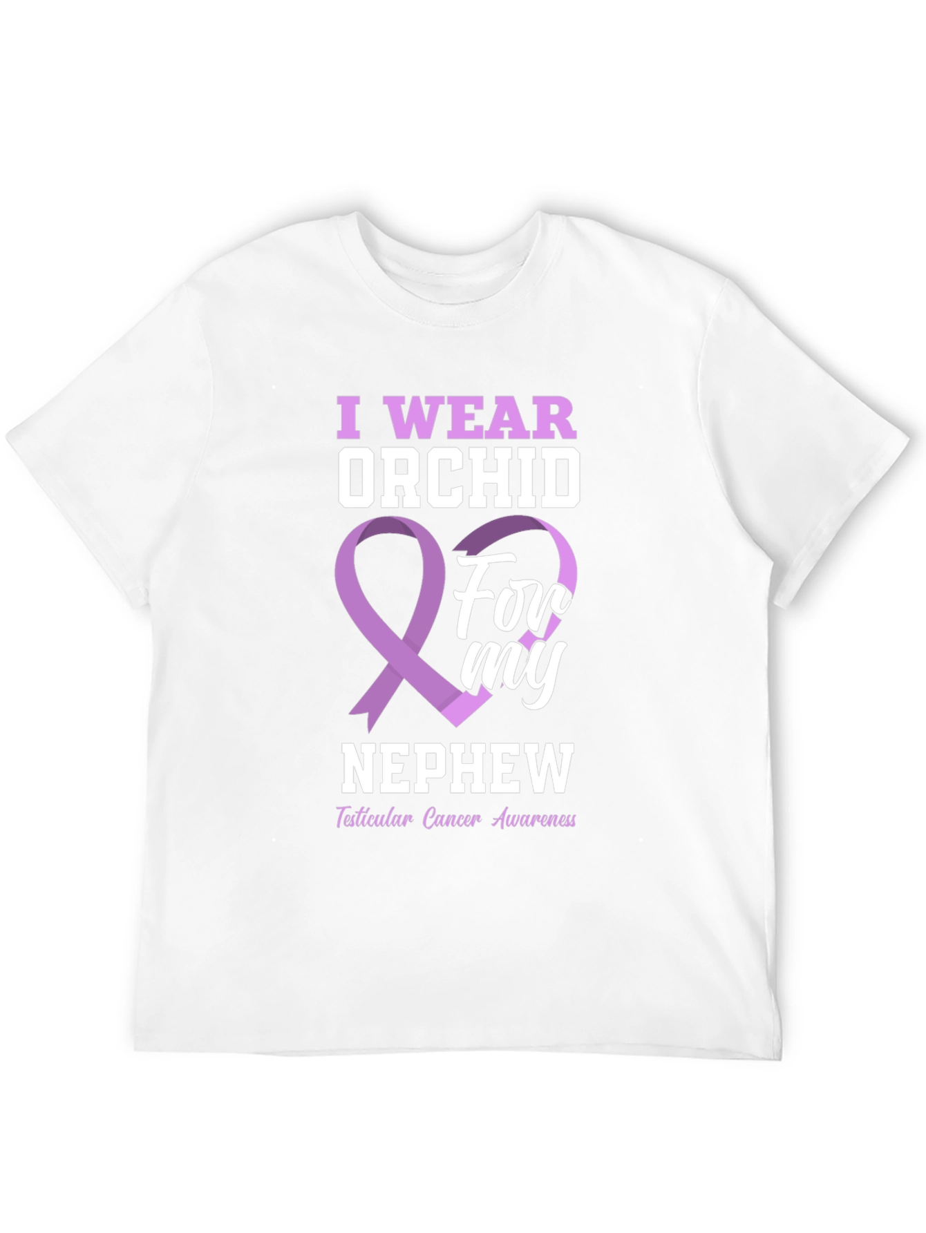 Orchid Ribbon T-Shirt - Testicular Cancer Awareness