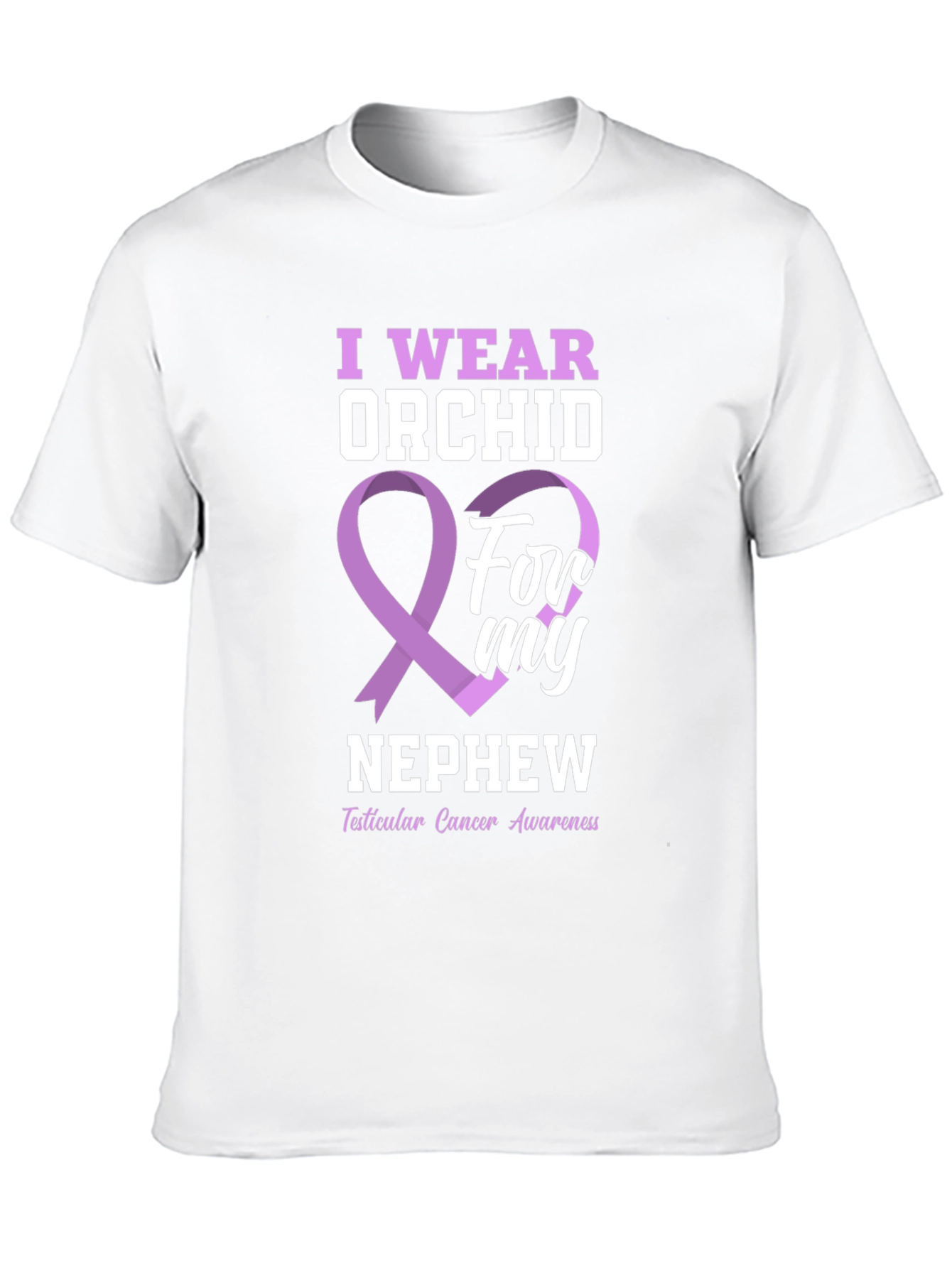 Orchid Ribbon T-Shirt - Testicular Cancer Awareness